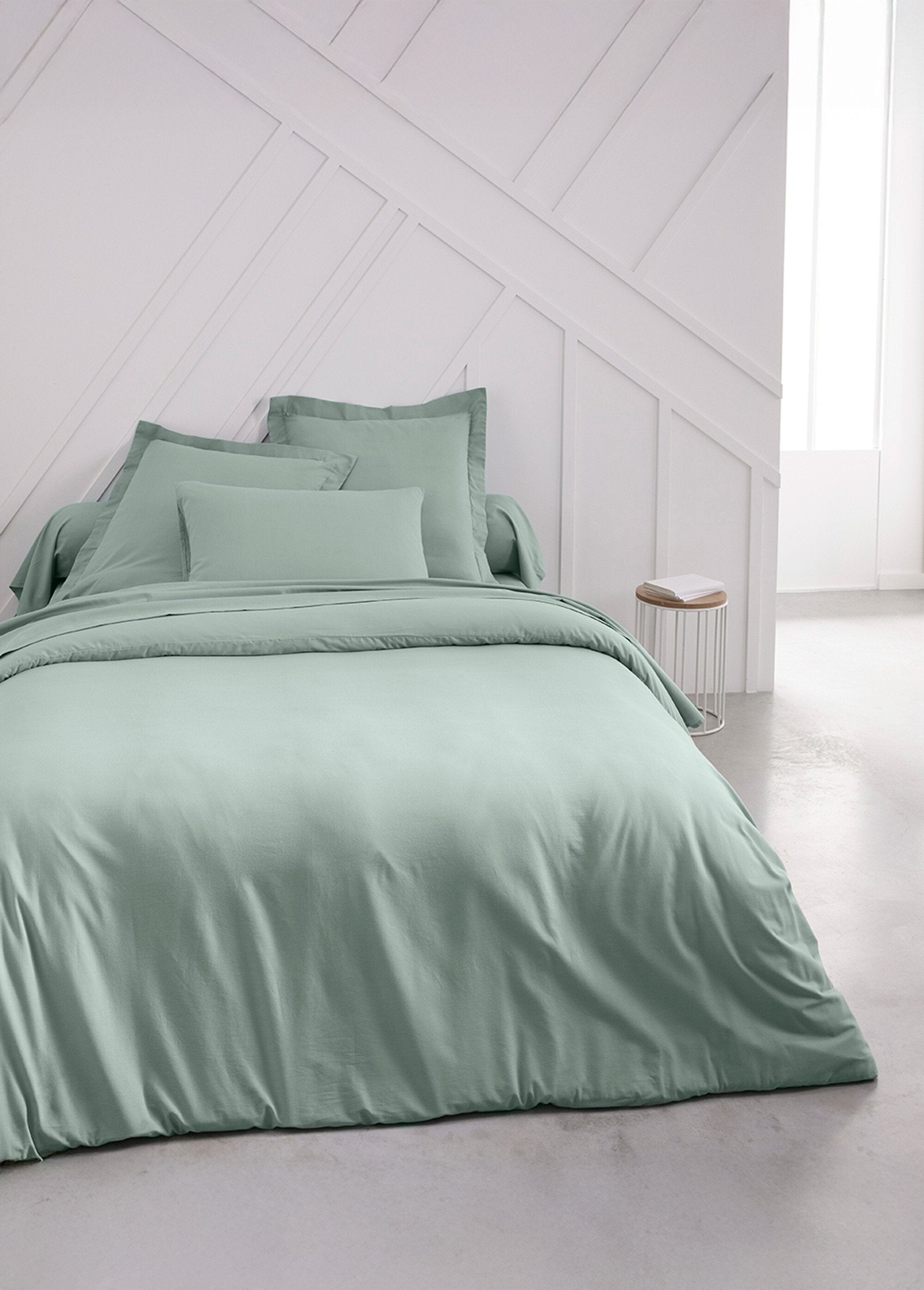 High-quality_pure_cotton_fitted_sheet_Celadon_SF1_slim