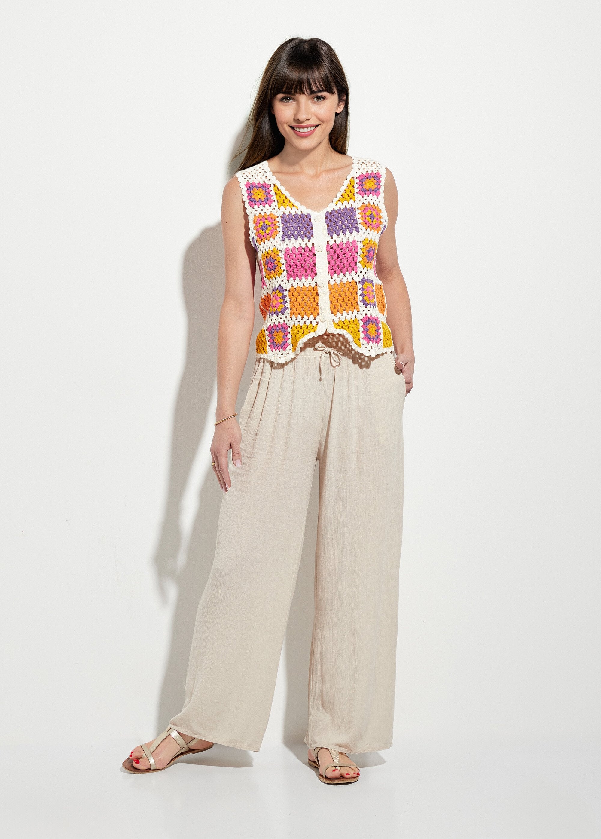 Sleeveless_crochet_V-neck_cardigan_Pink_and_purple_SF1_slim