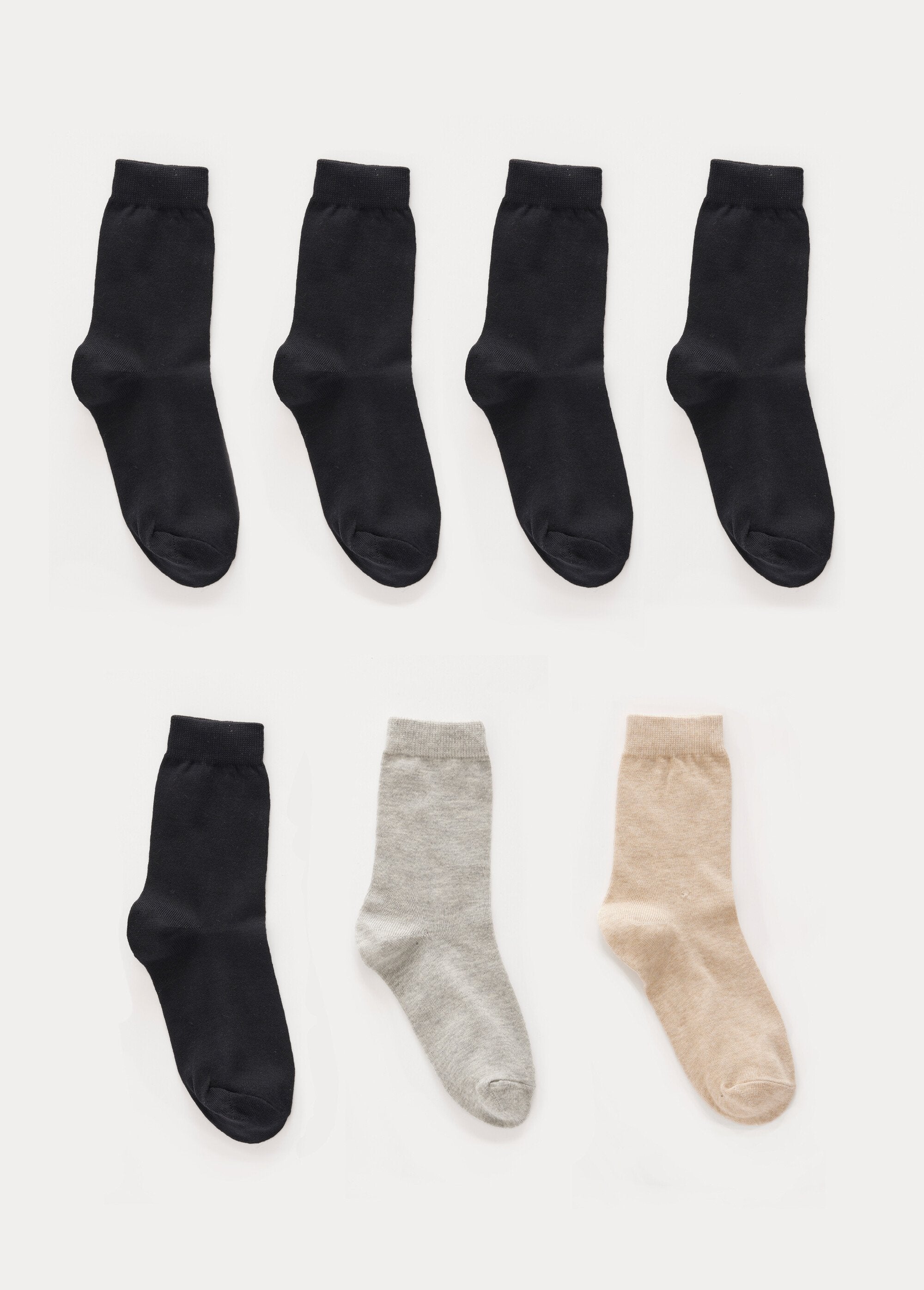 Assorted_socks,_pack_of_7_pairs_Assorted_beige_lot_7_LO1_slim