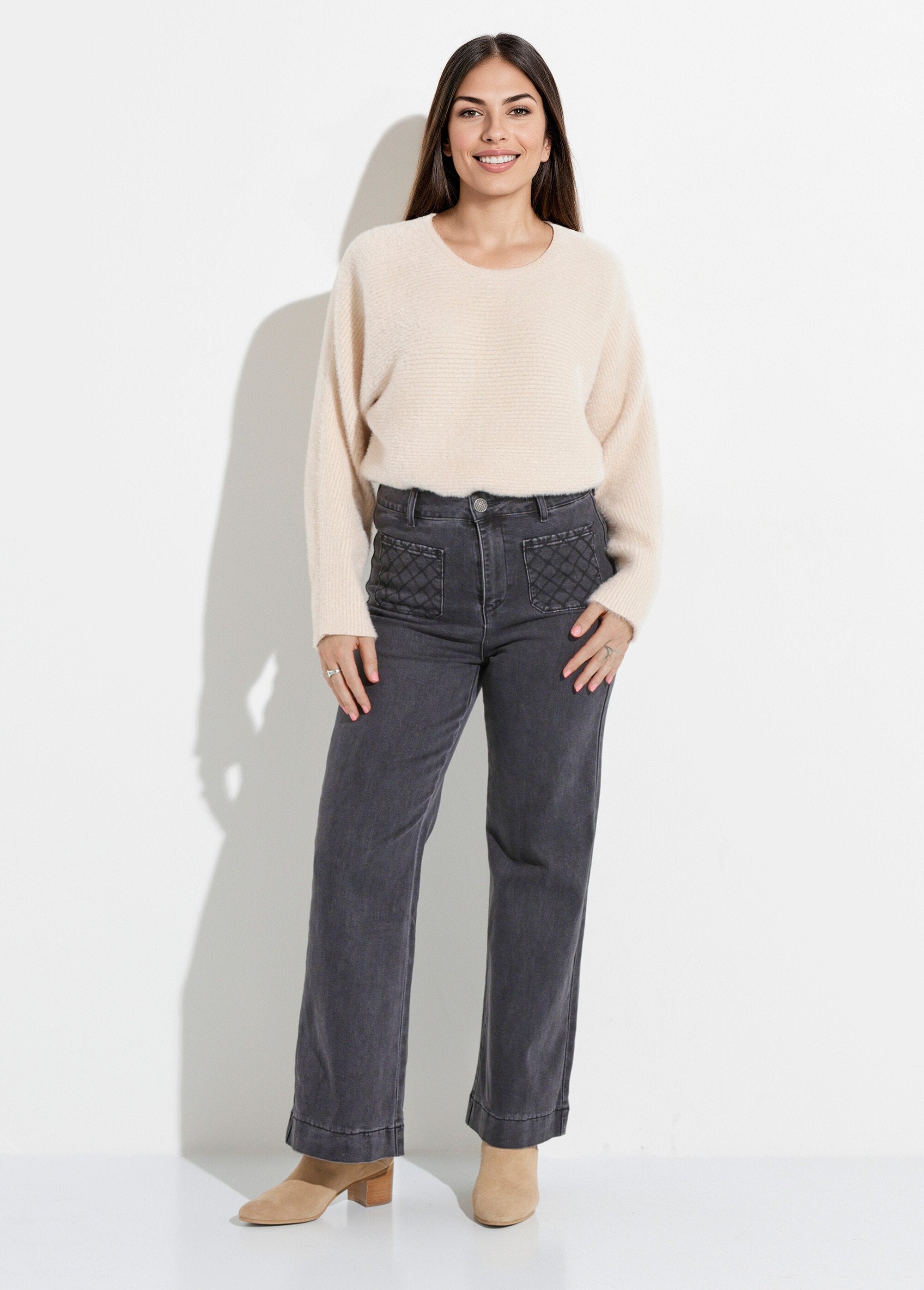 Flared_jeans_with_pockets,_special_PETITE_Charcoal_grey_SF1_slim