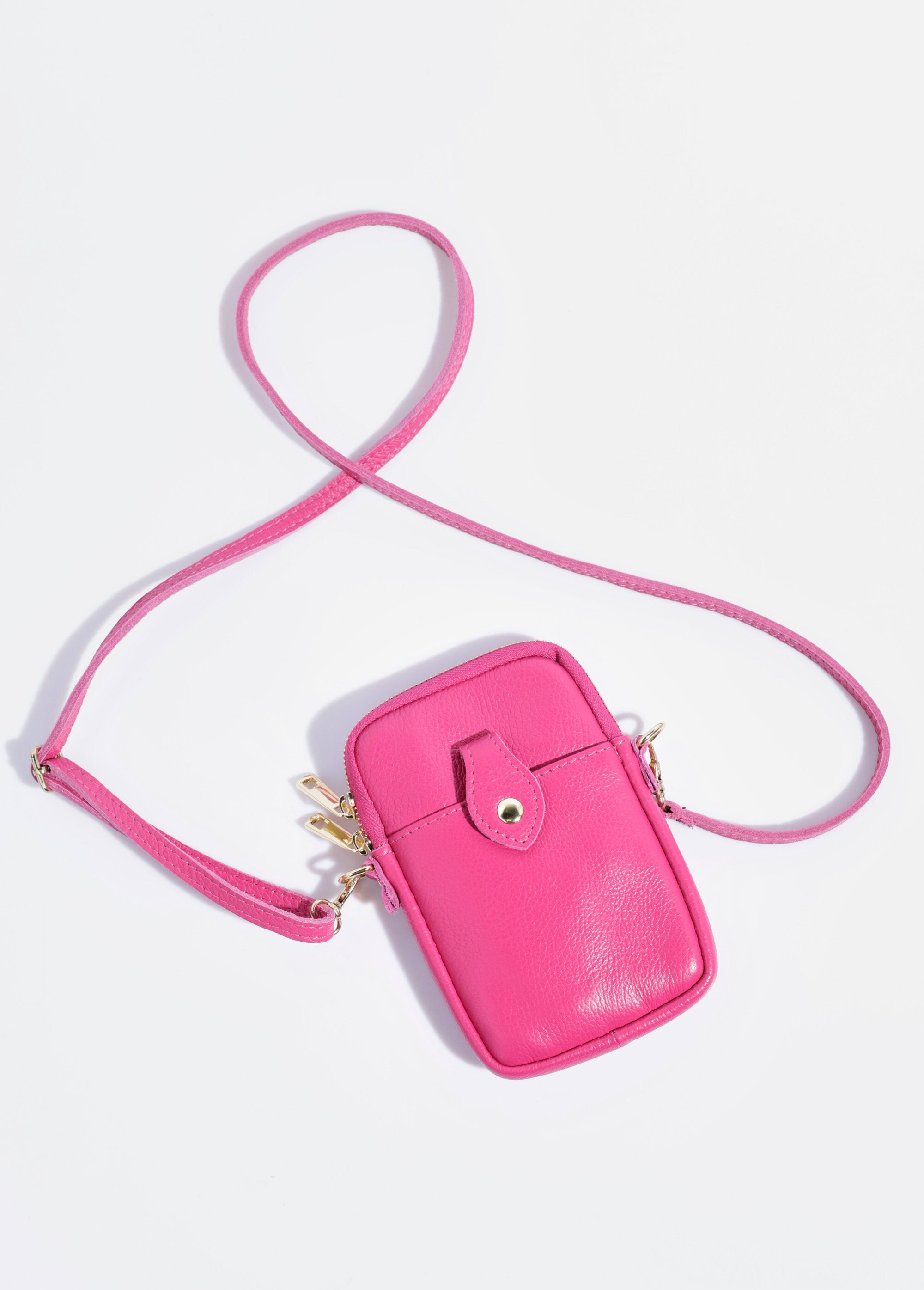 Leather_zipped_phone_pouch_Magenta_FA1_slim
