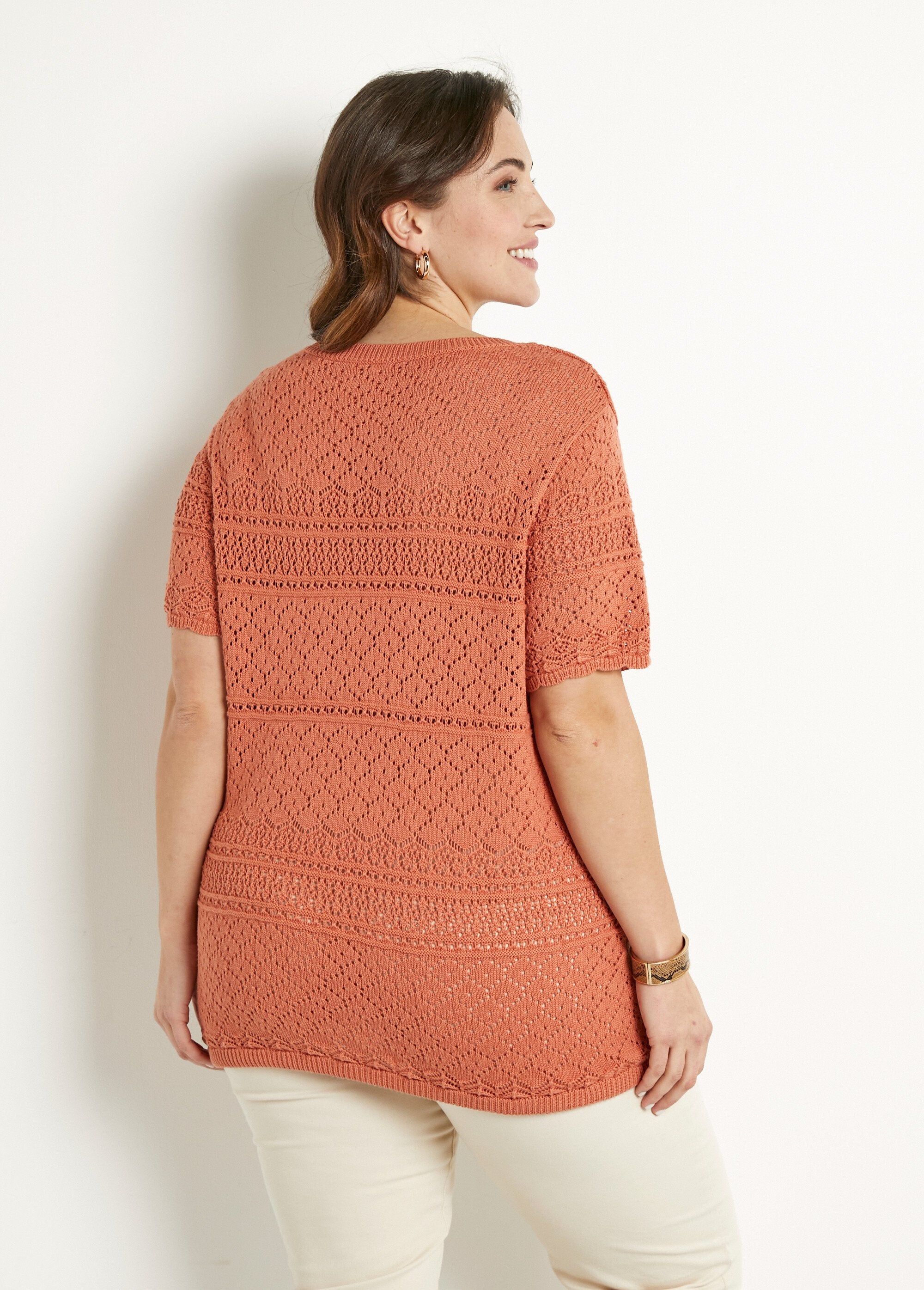 Short-sleeved,_openwork,_round-neck_blouse_sweater_Spicy_DO1_curvy