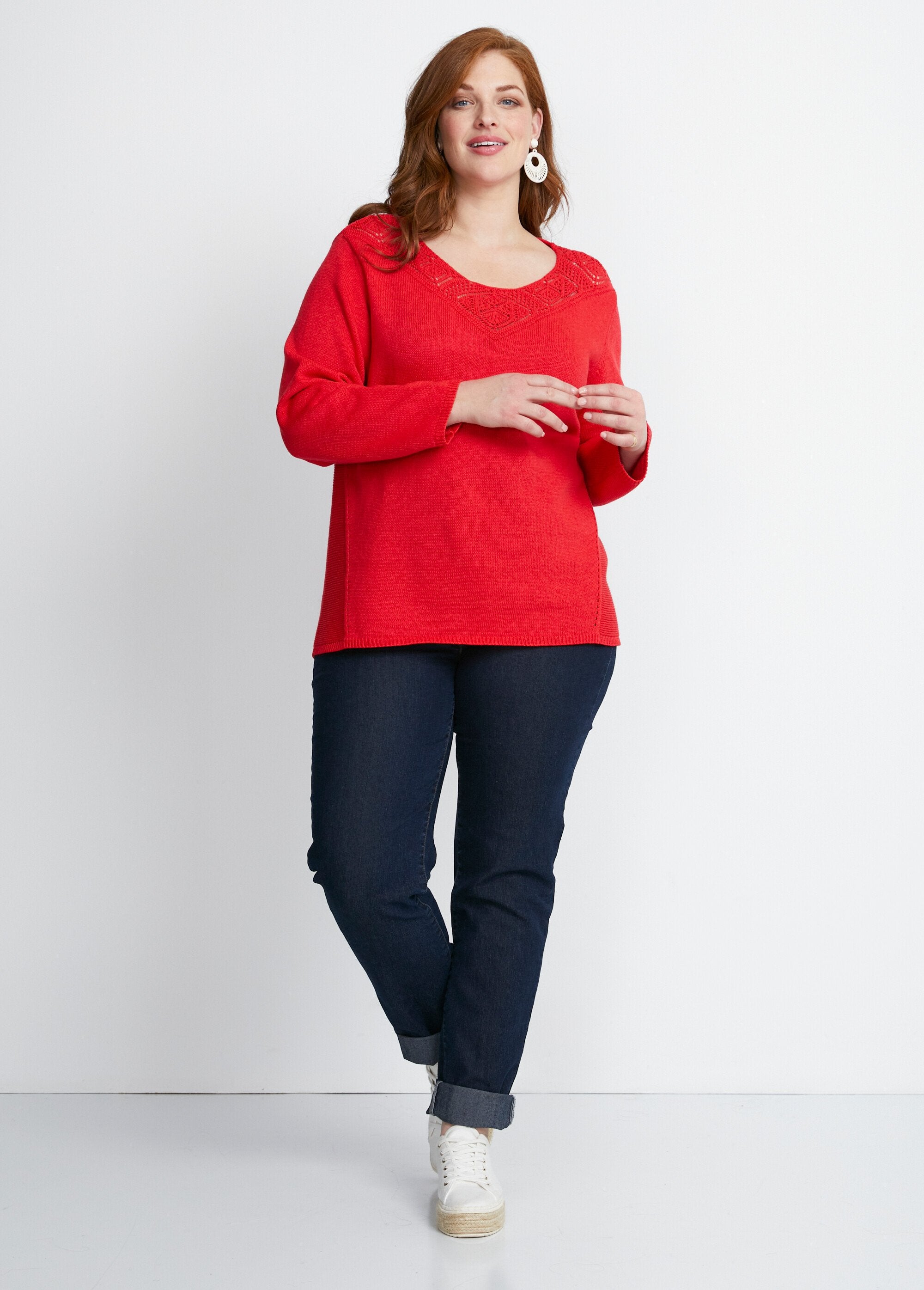 Long-sleeved_fancy_knit_sweater_Red_SF1_curvy