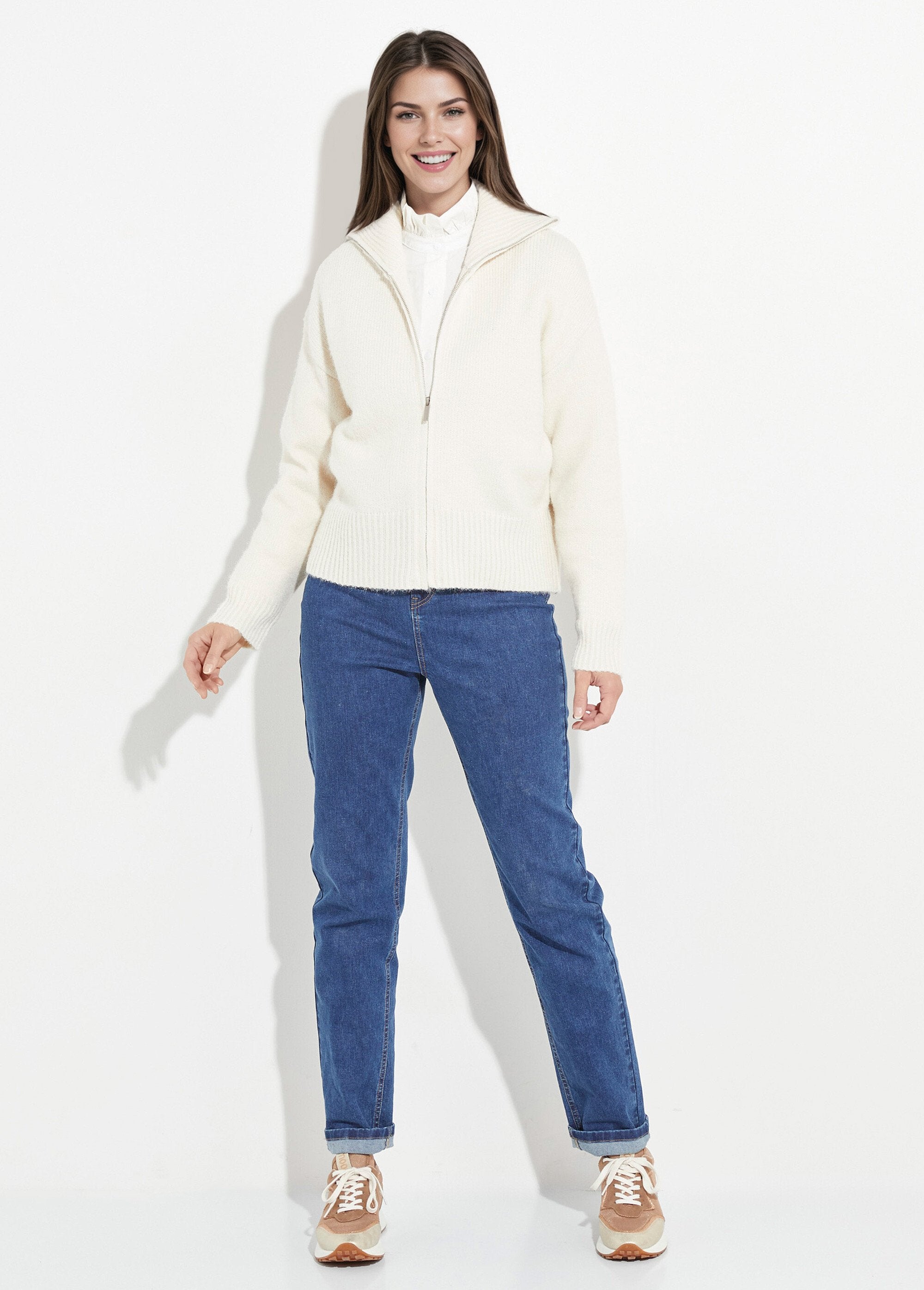Zip-up_knit_sweater_with_a_high_neck_Beige_SF1_slim