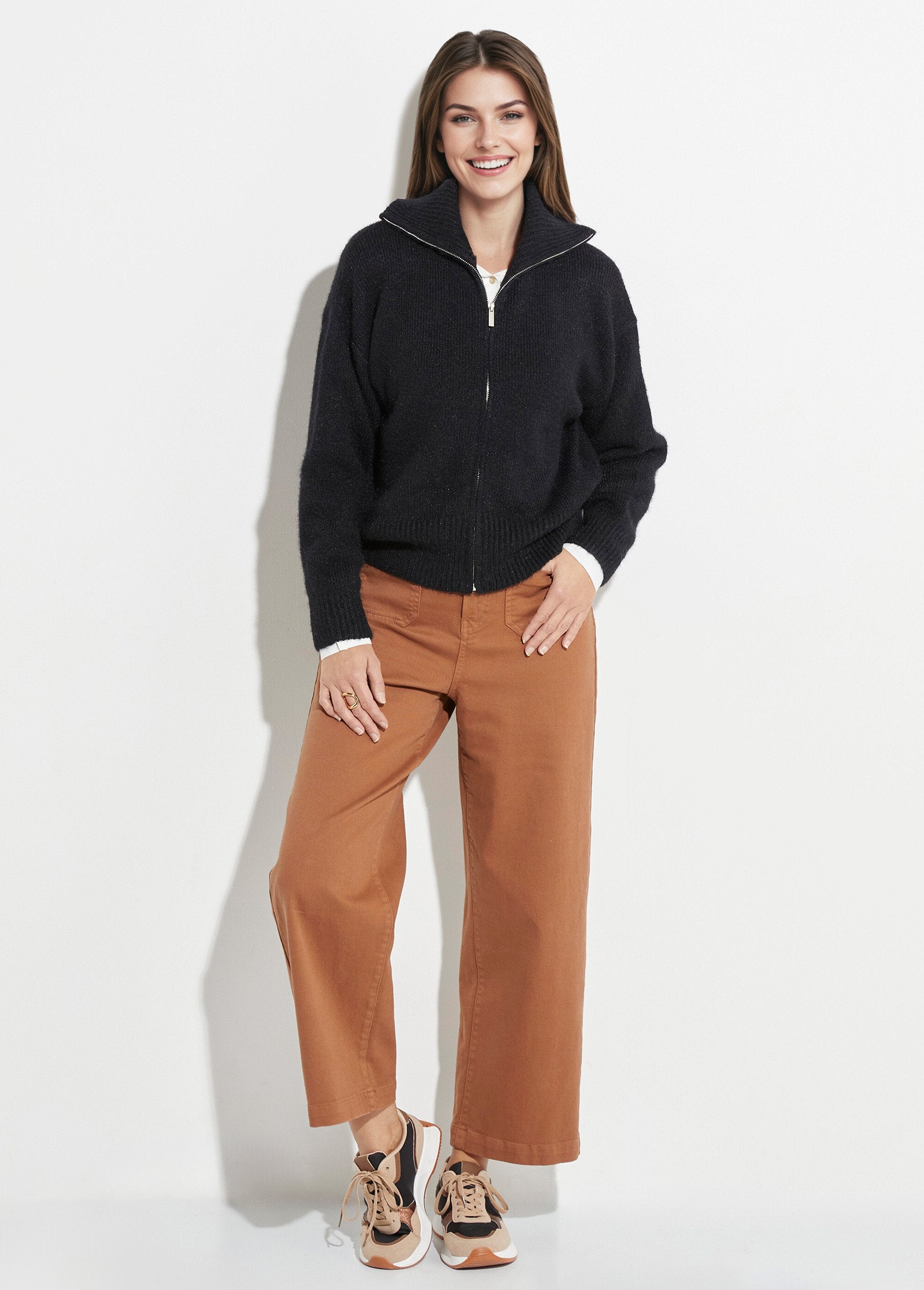 Zip-up_knit_sweater_with_a_high_neck_Black_SF1_slim