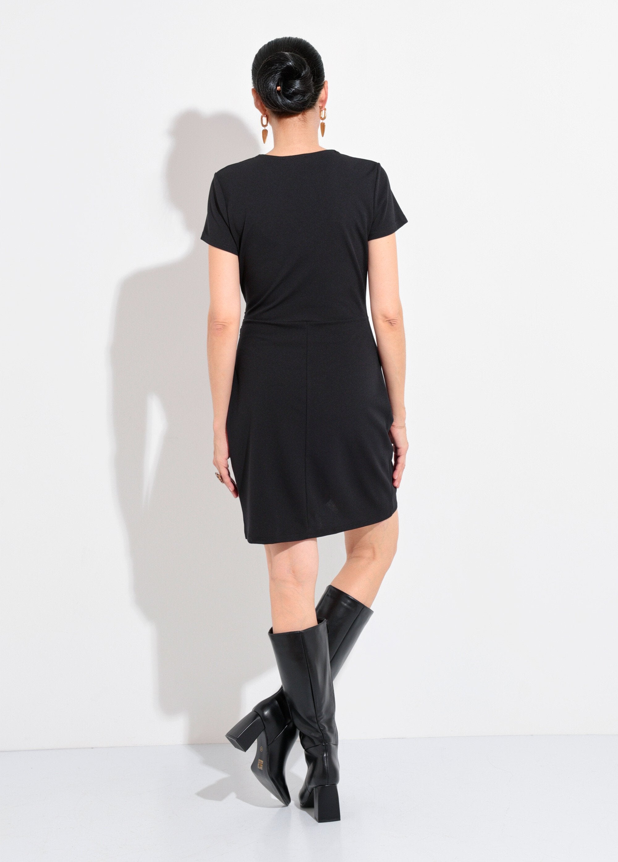 Draped_crepe_mesh_dress_with_jewel_detail_Black_DO1_slim