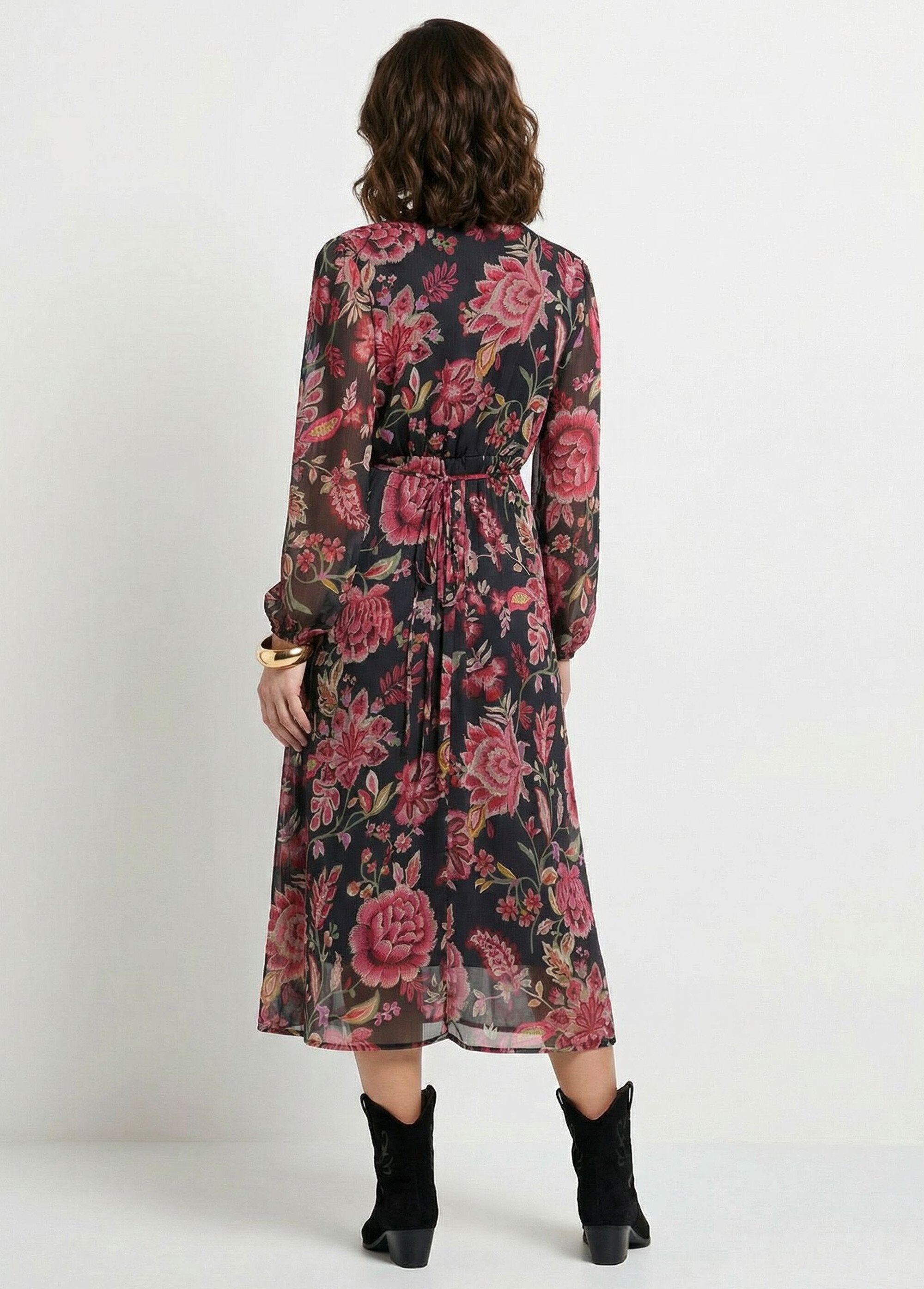 Long_wrap_dress_with_ruffles_and_floral_voile_Black_and_plum_DO1_slim