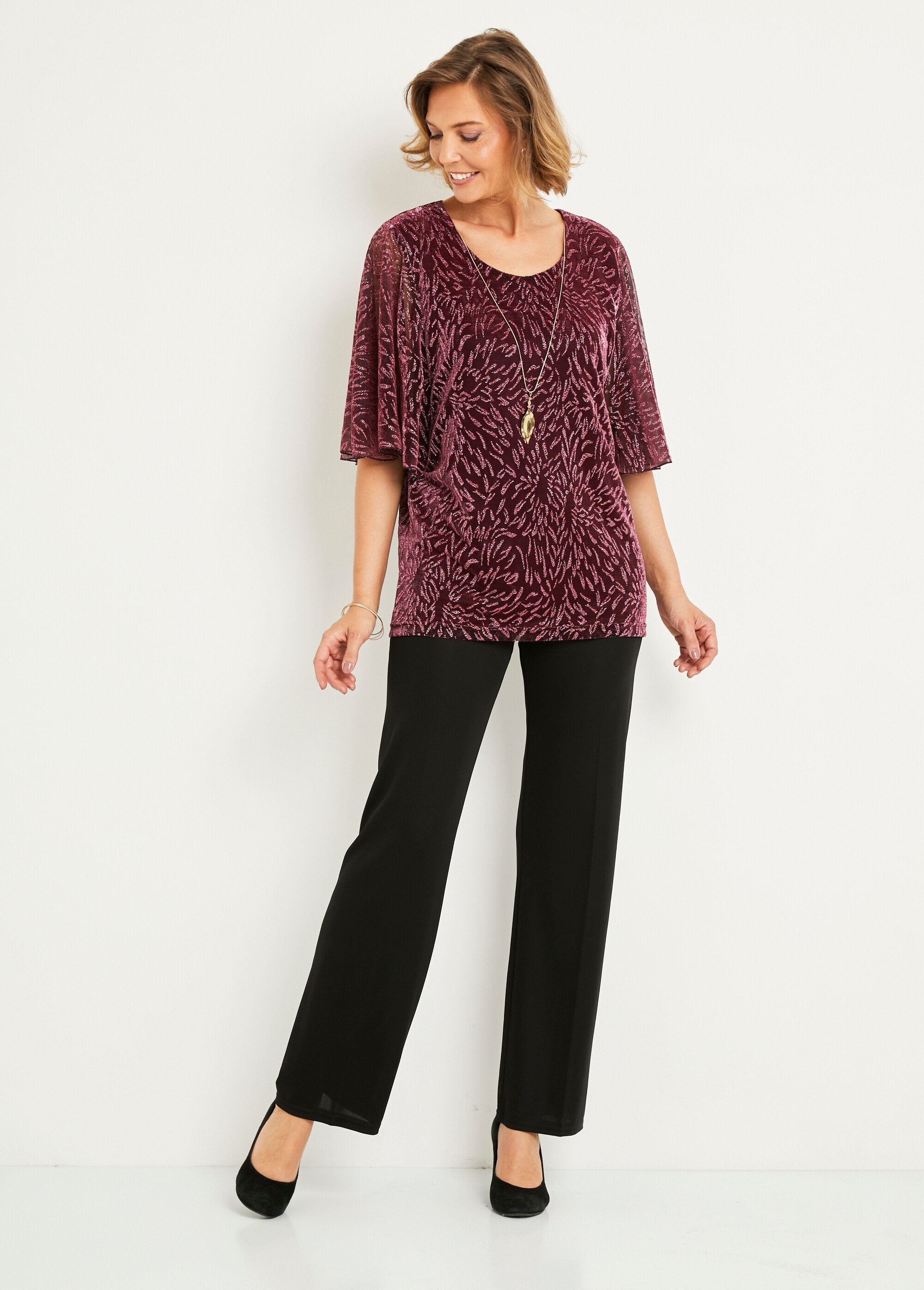 Long_mesh_printed_round_neck_T-shirt_top_Pink_SF1_slim