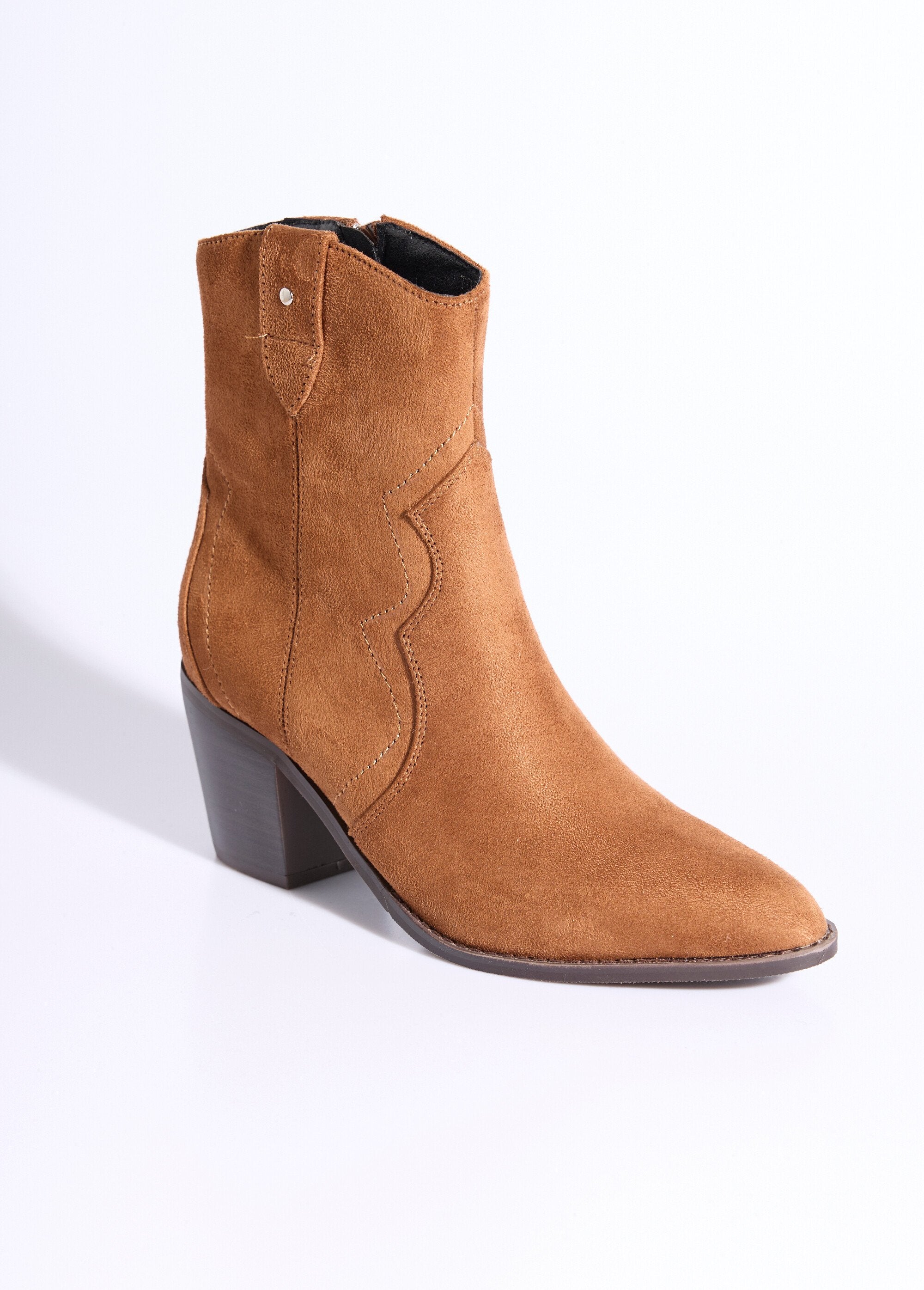 Boots_western_pointues,_talon_biseauté_Camel_FA1_slim