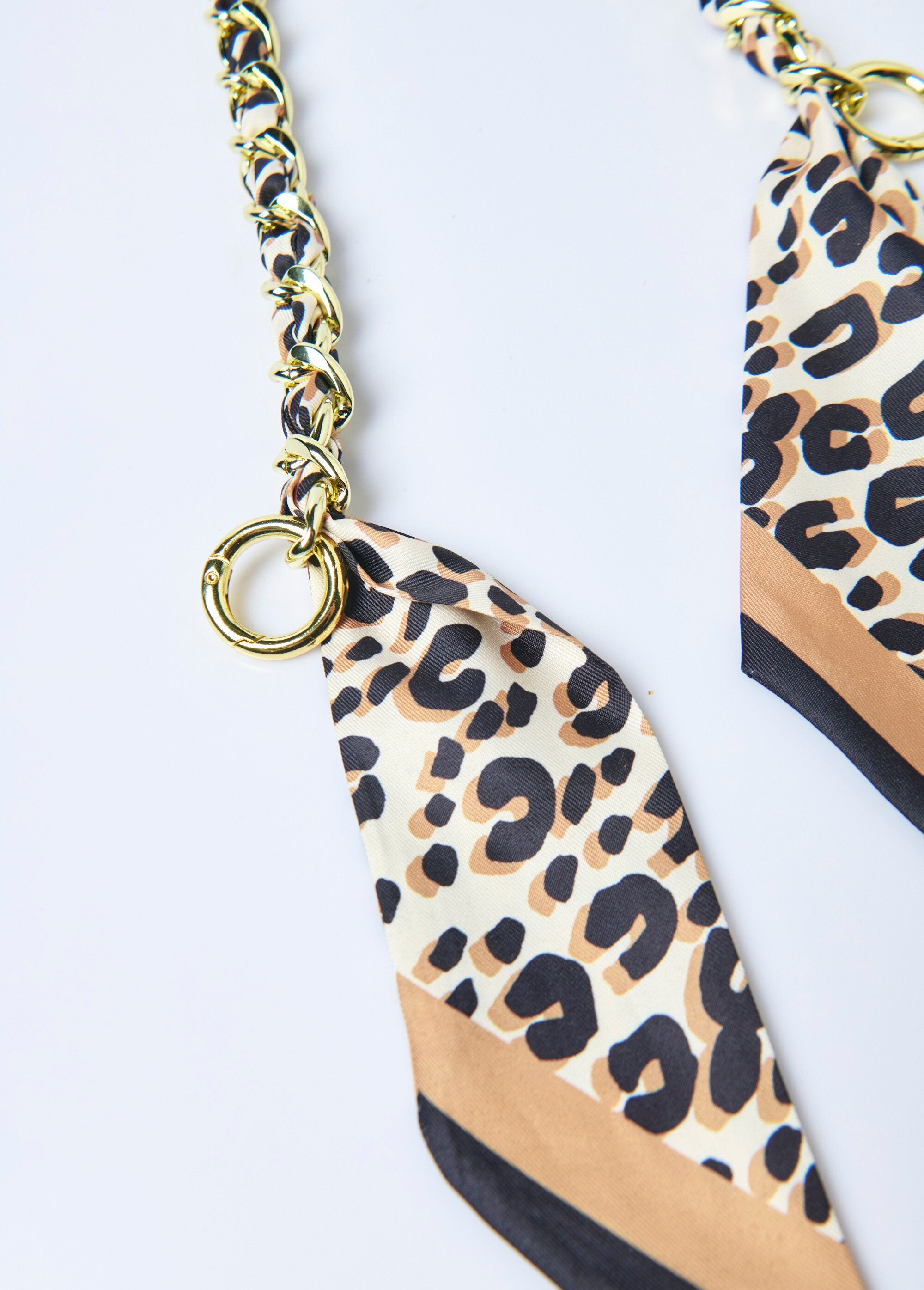 Multifunctional_bag_chain,_leopard_scarf_Gold_and_ecru_DE2_slim