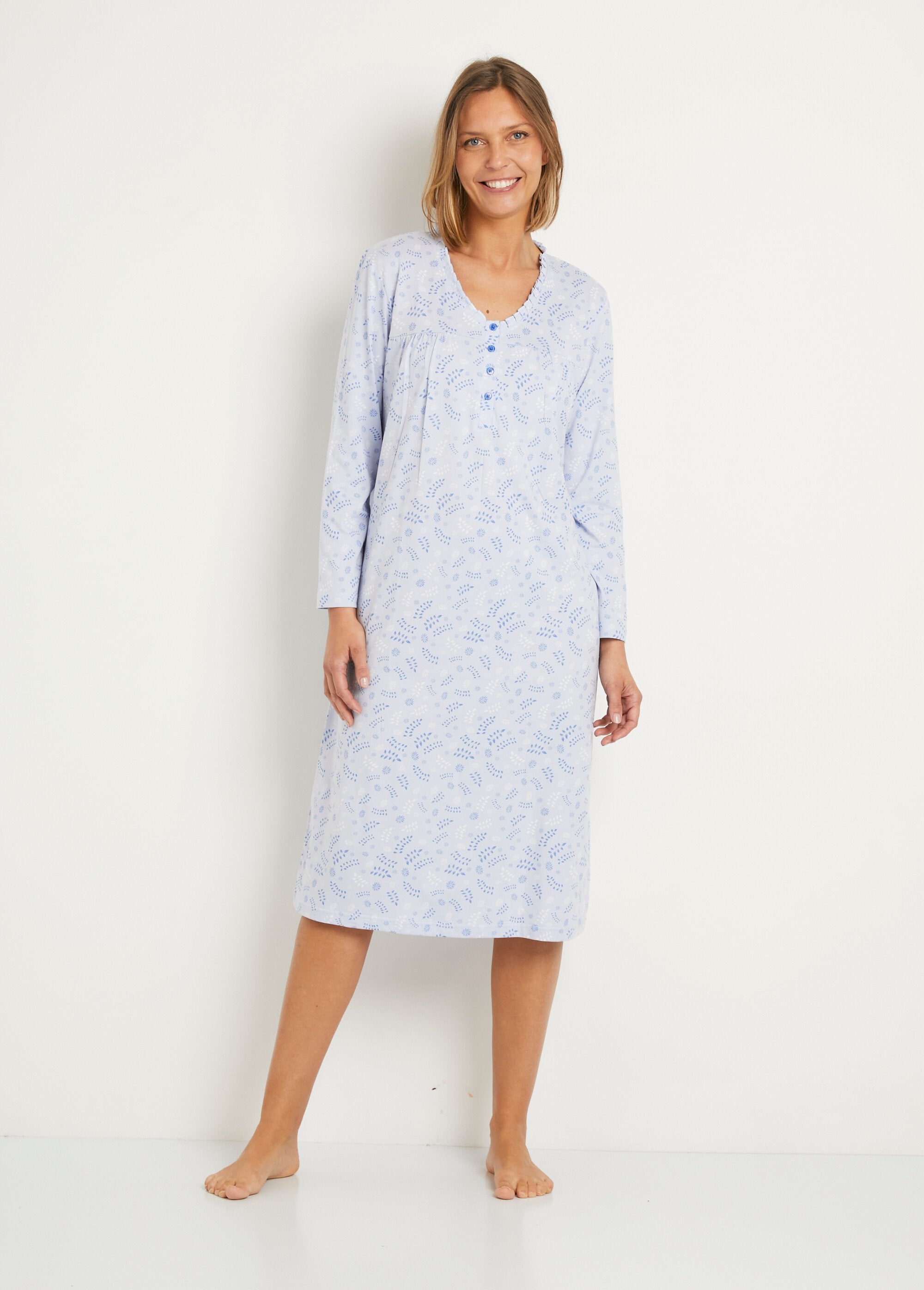 Cotton_button-down_nightdress_large_sizes_Blue_print_FA1_slim