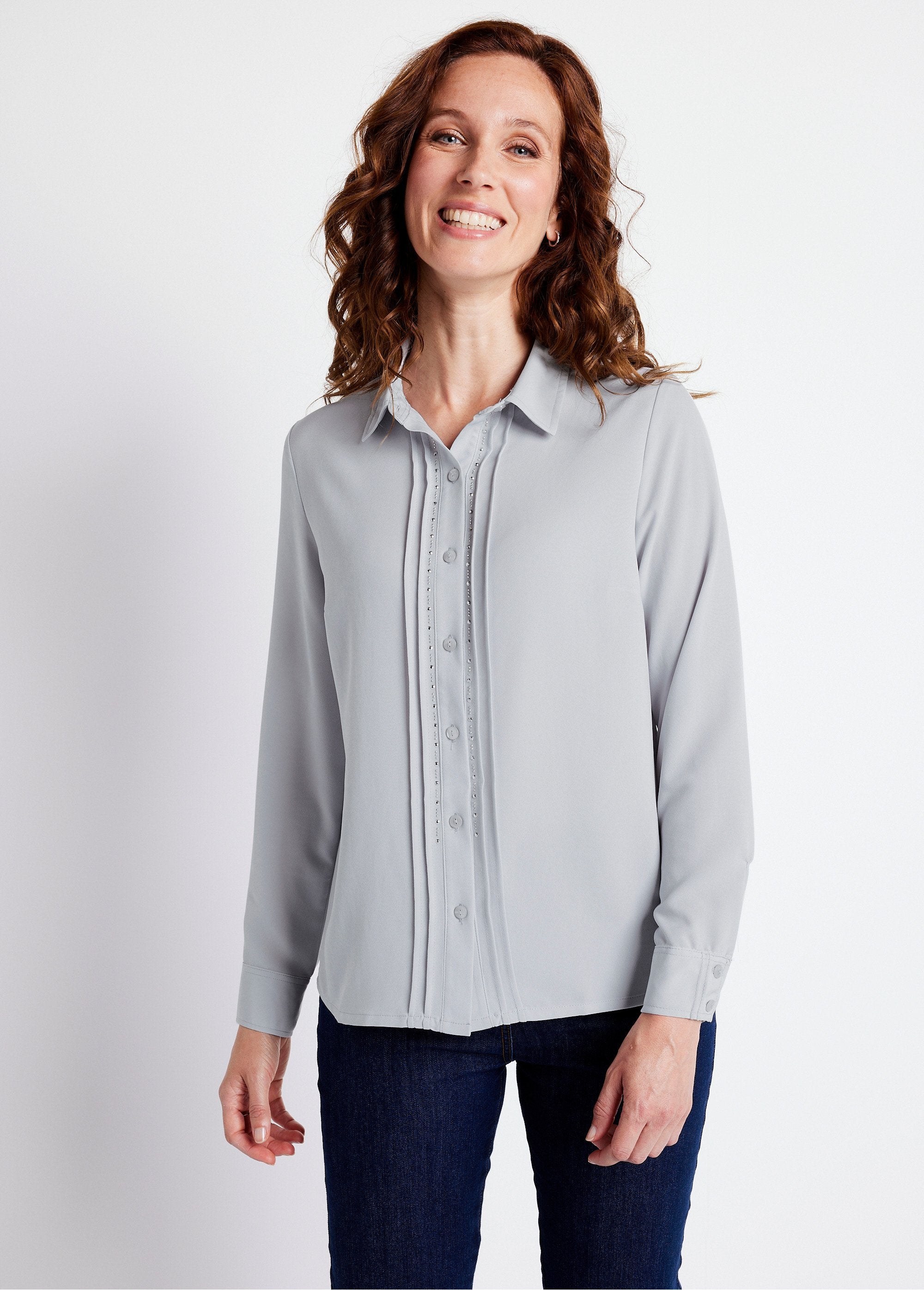 Plain_buttoned_long_rhinestone_blouse_with_shirt_collar_Money_FA1_slim