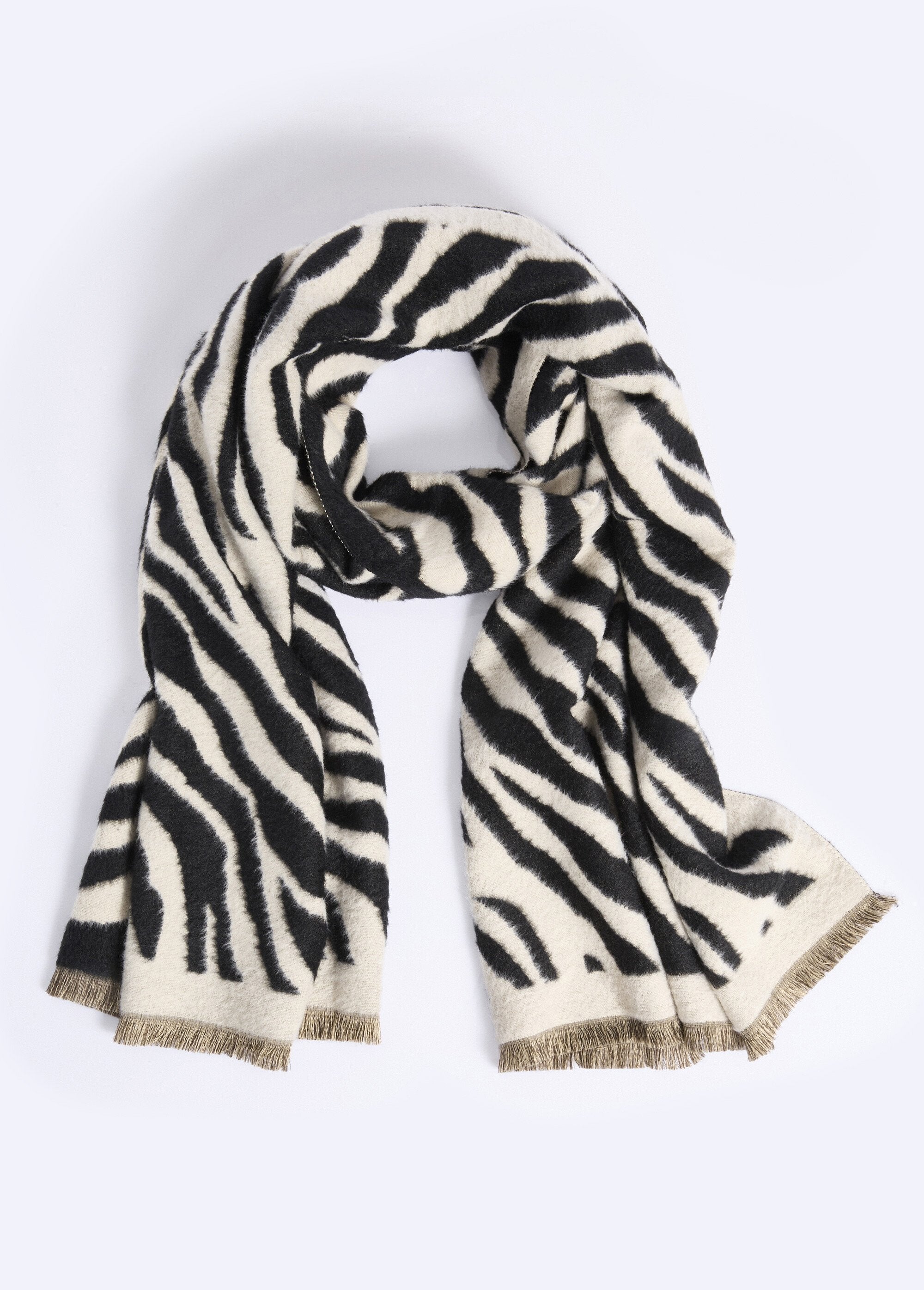 Thin_scarf_with_fringes,_zebra_pattern_Black_FA1_slim