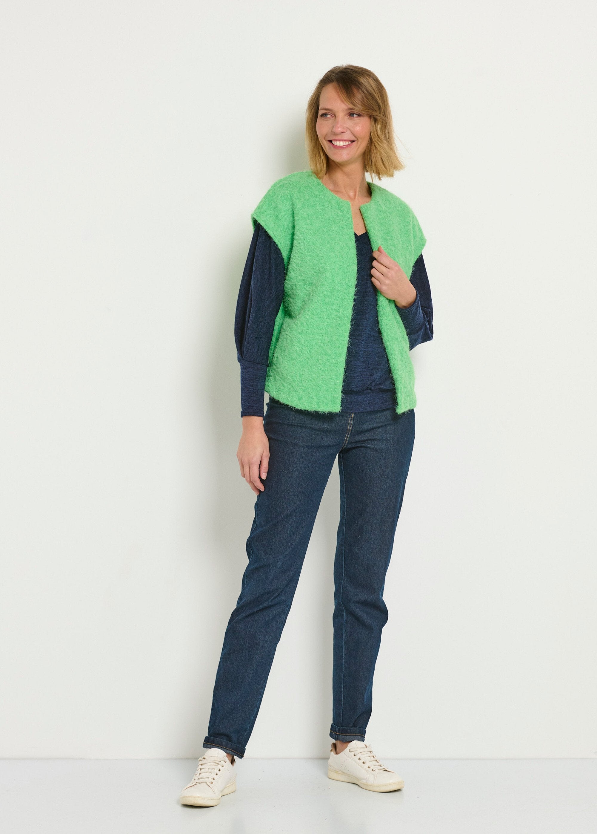 Veste_aspect_laineux_sans_manches_Vert_SF1_slim