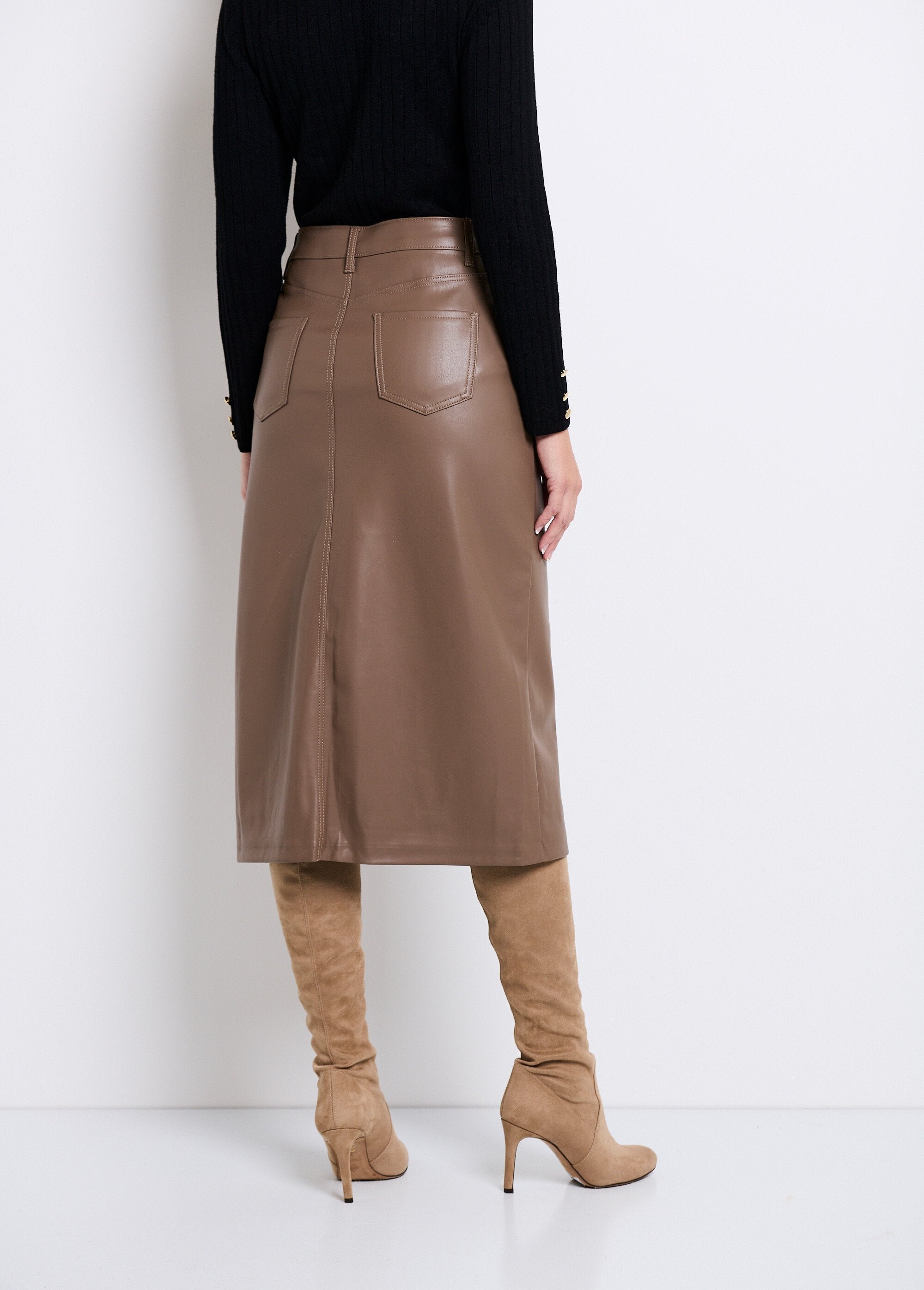 Jupe_longue_fendue_en_faux_cuir_Taupe_DO1_slim