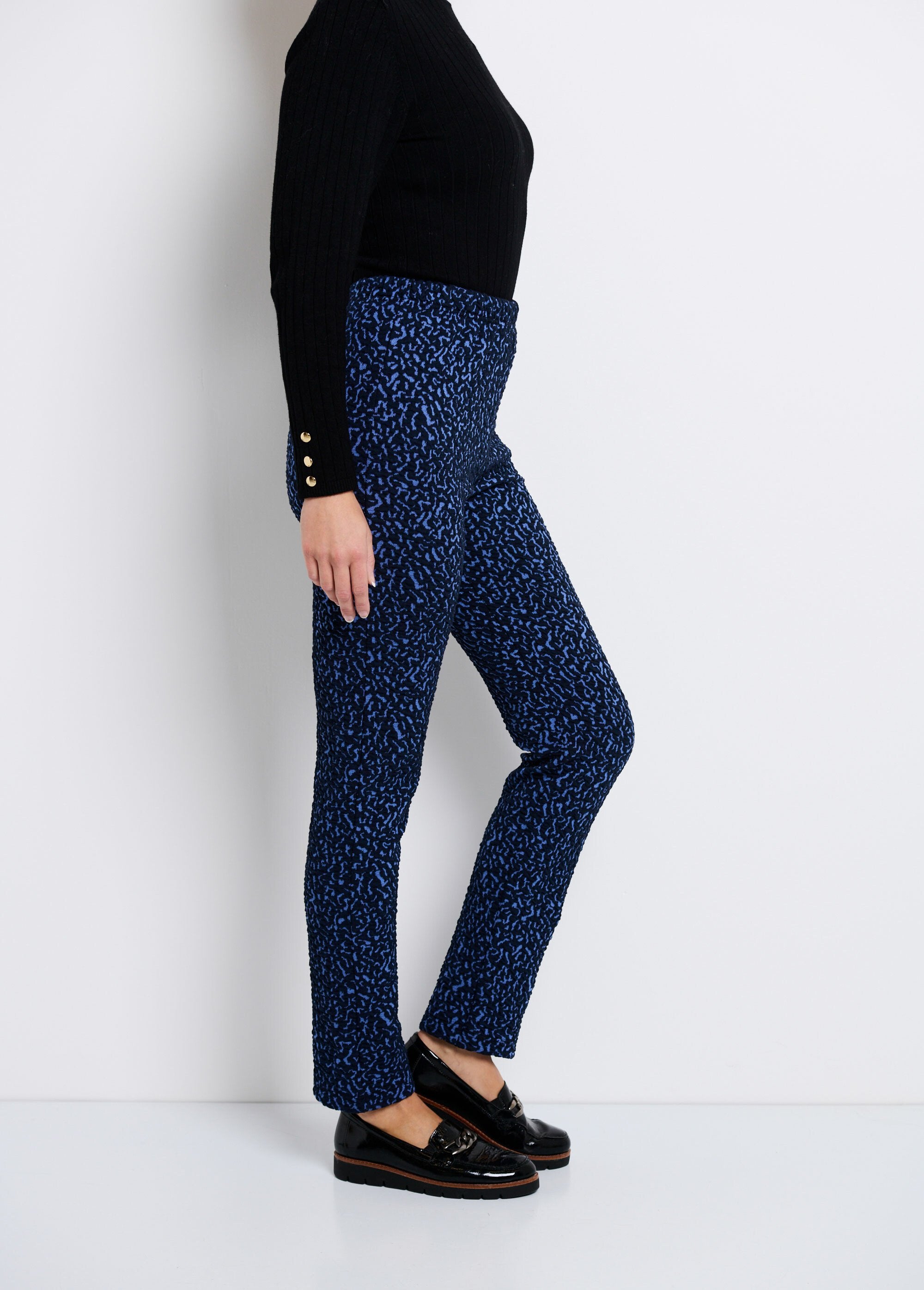 Plain_or_two-tone_stretchy_elasticated_waist_leggings_Blue_and_indigo_DR1_slim