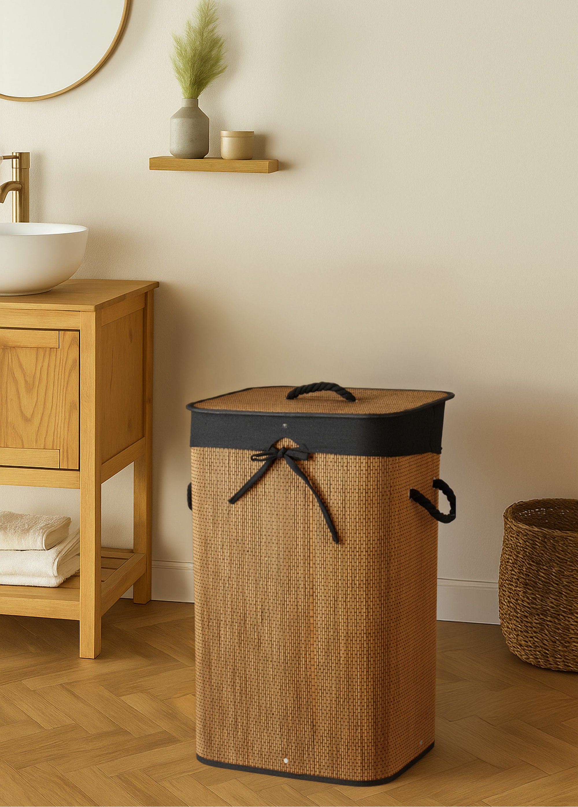 Panier_à_linge_bambou_tressé_et_tissu_Noir_et_bambou_SF1_slim