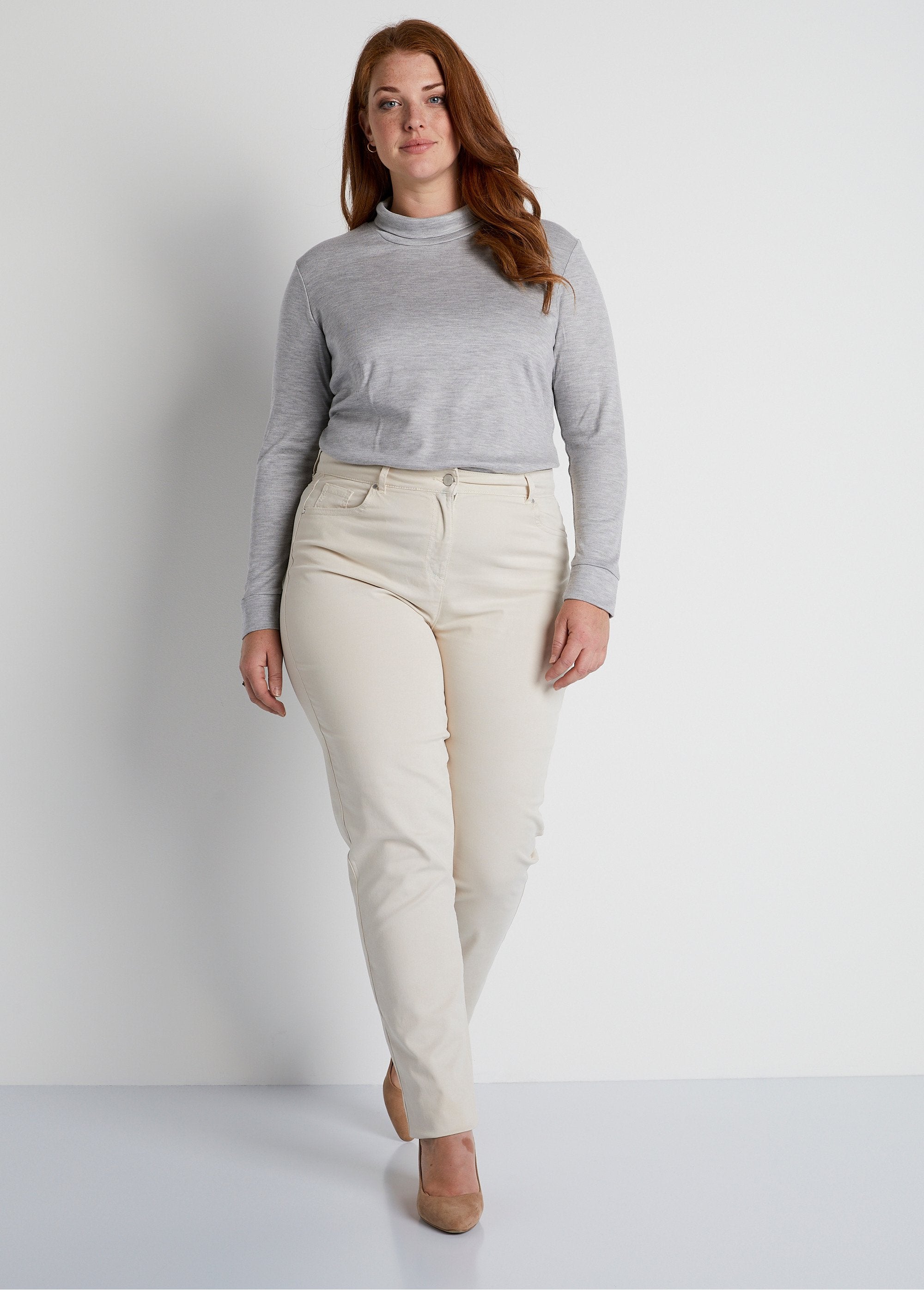 Stretch_cotton_5-pocket_straight_pants_Beige_SF1_curvy