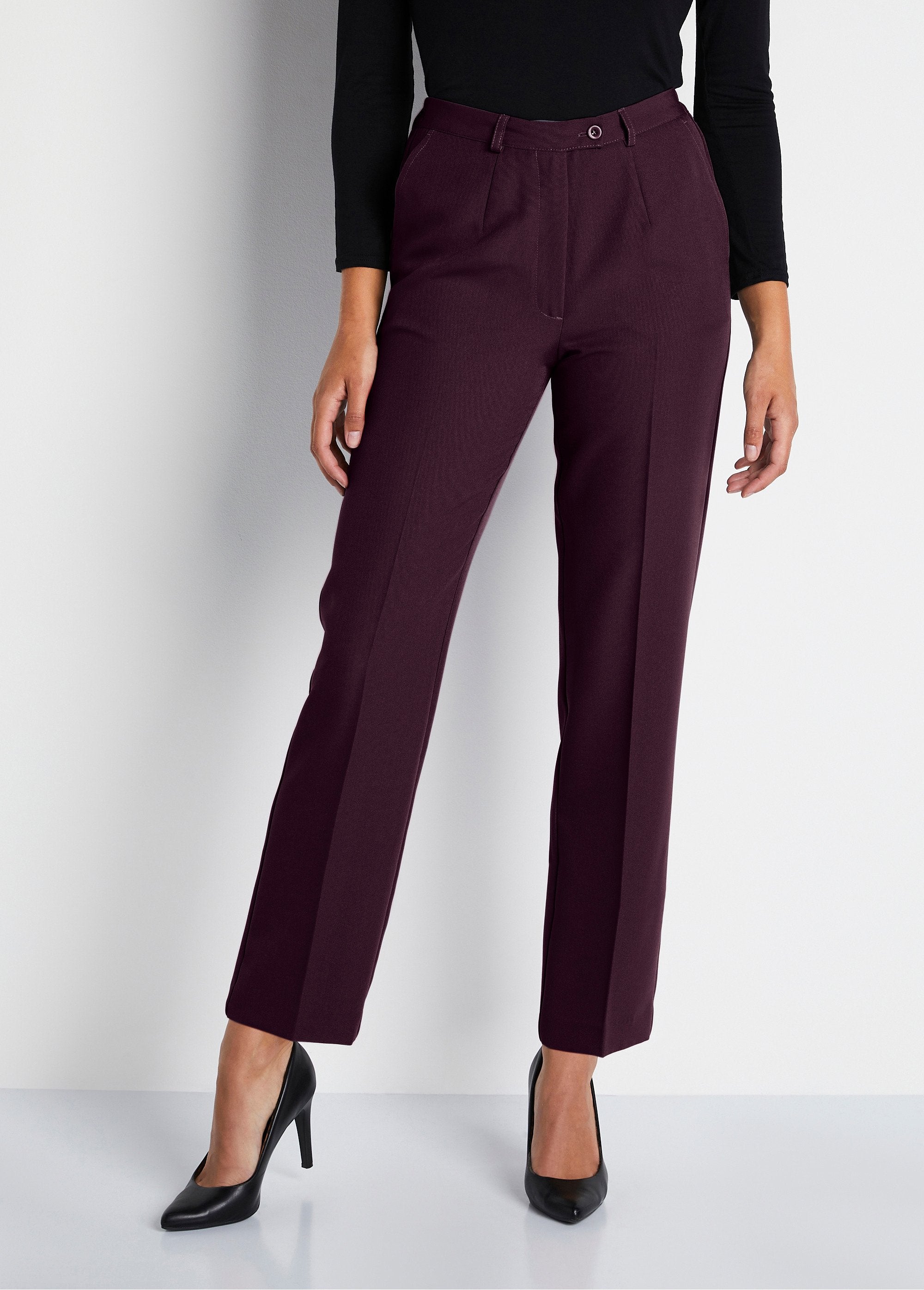 Straight_pants_with_semi-elasticated_waist,_wrinkle-free_fabric_Plum_FA1_slim