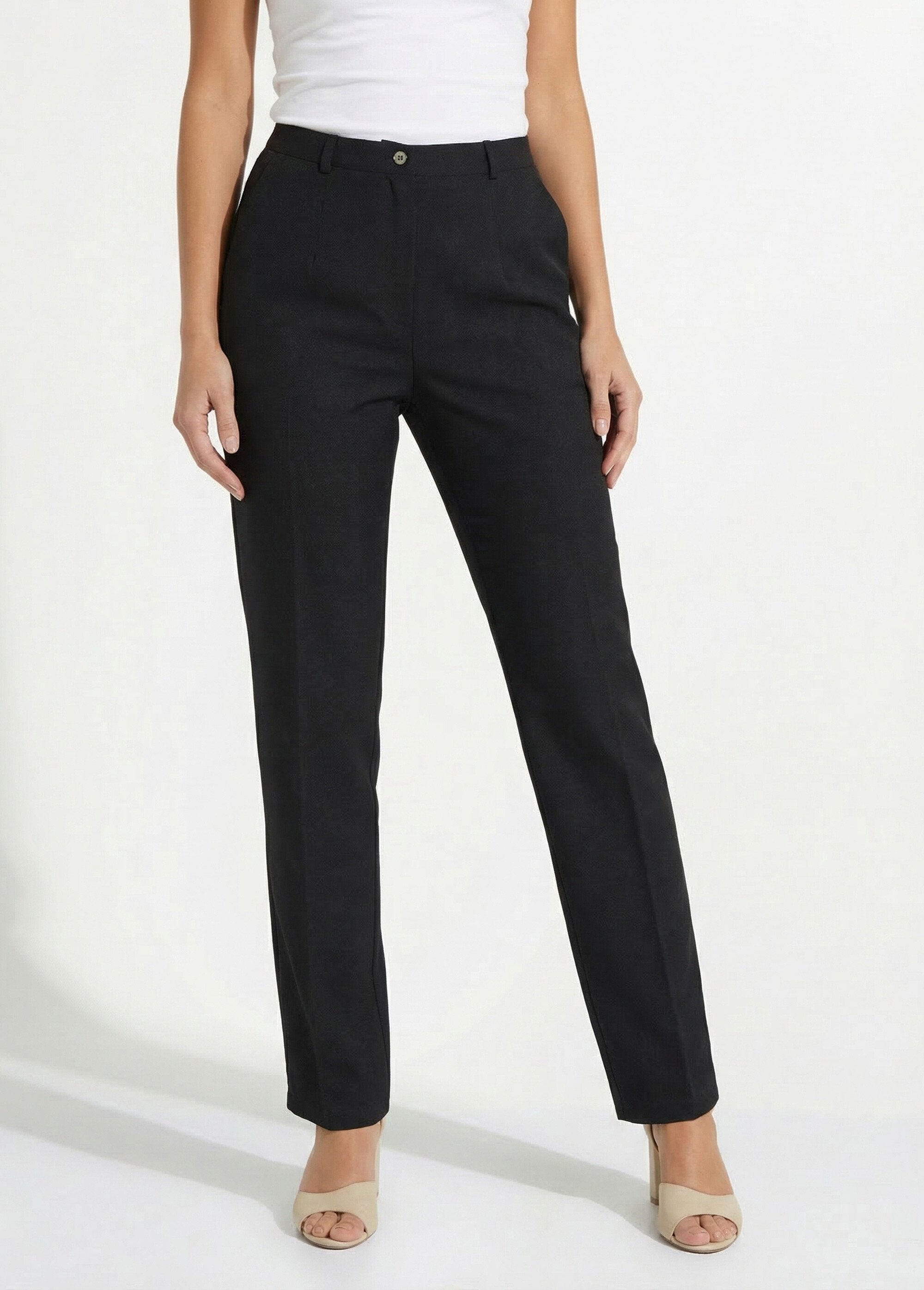 Plain_straight_pants_with_semi-elasticated_waist_Black_FA1_slim