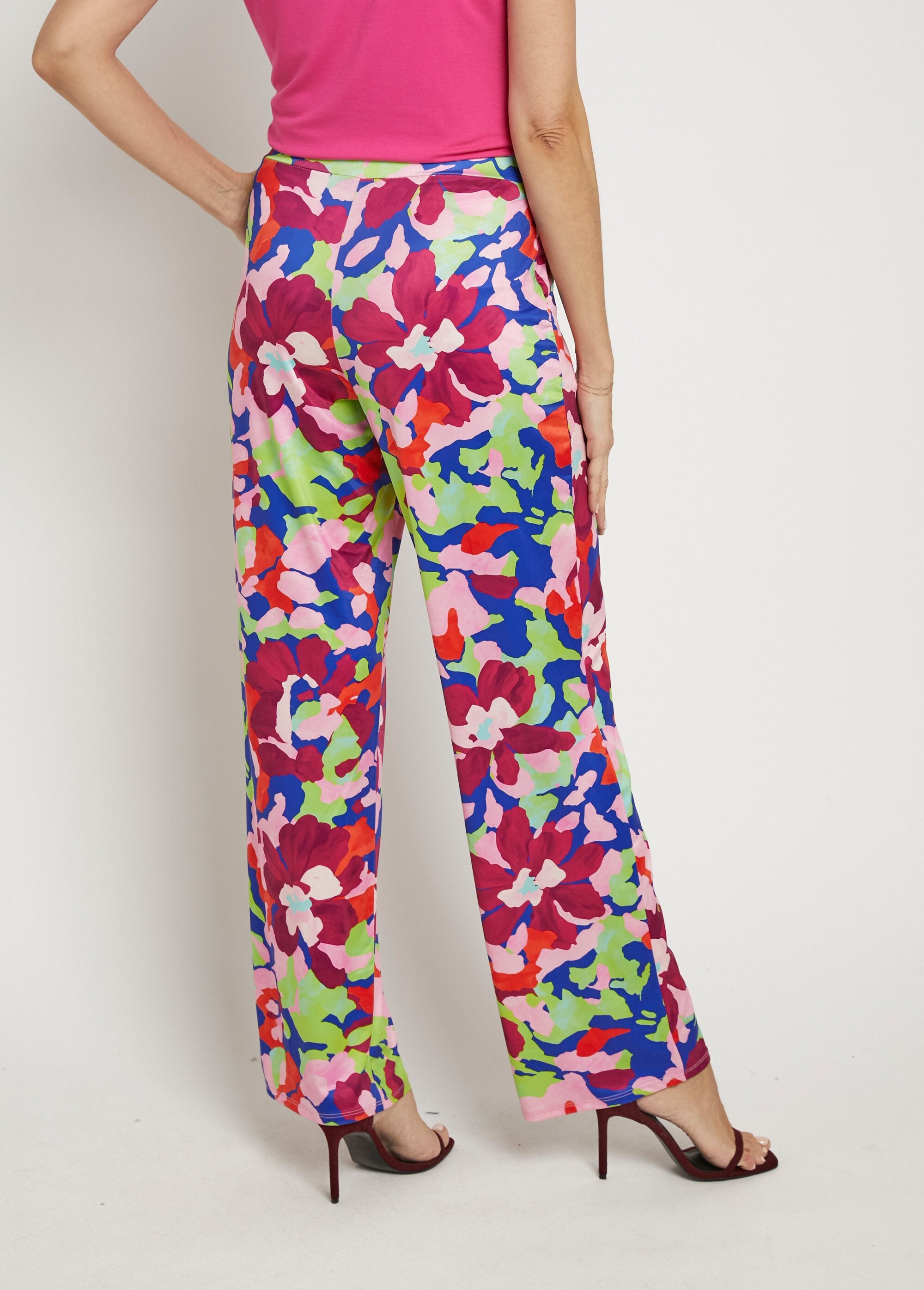 Stretch_flowing_pants,_pop_floral_pattern_Rose_prints_DO1_slim