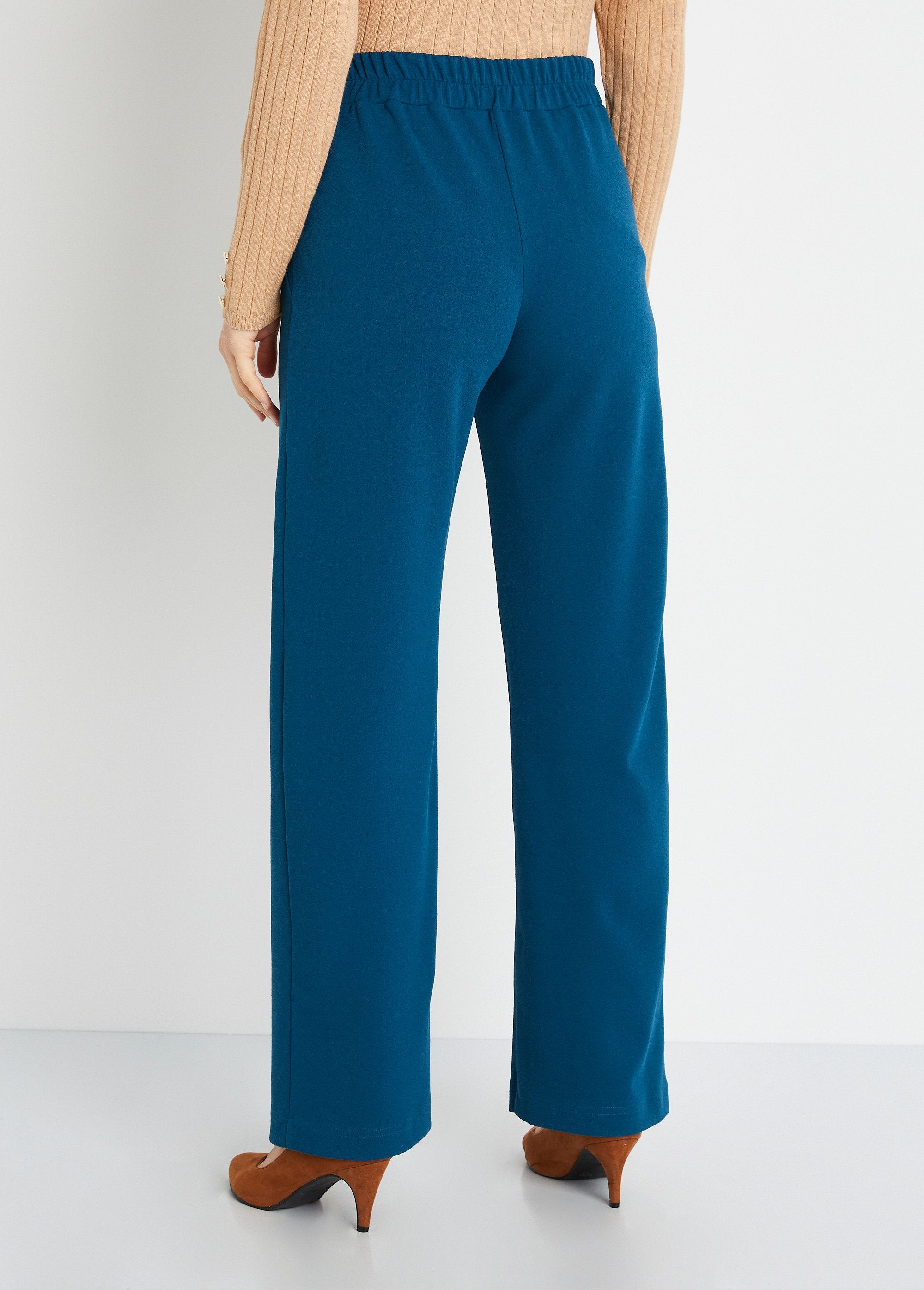 Semi-elasticated_wide-leg_pants,_plain_Duck_DO1_slim