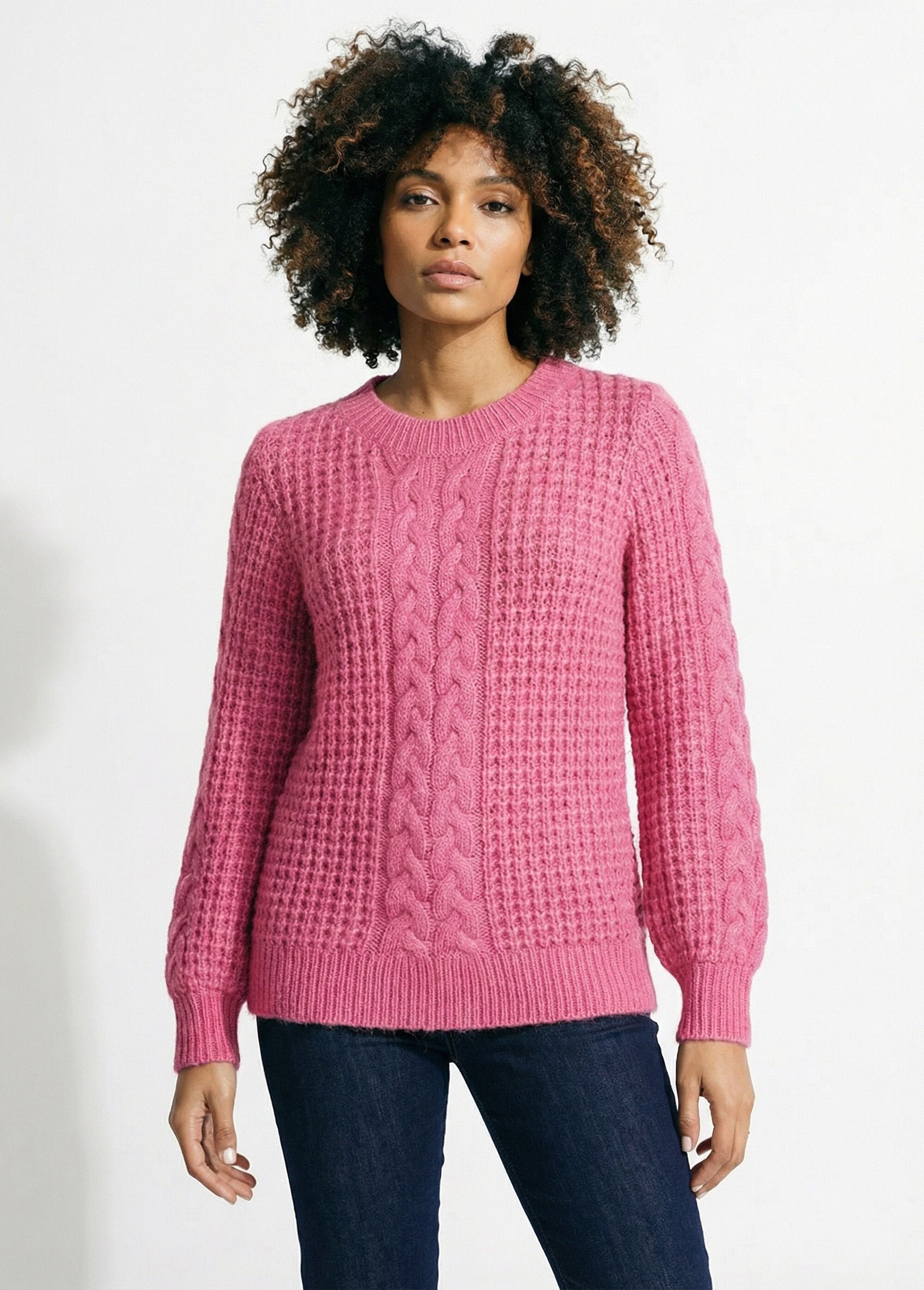 Warm_round_neck_fancy_soft_knit_sweater_Raspberry_FA1_slim