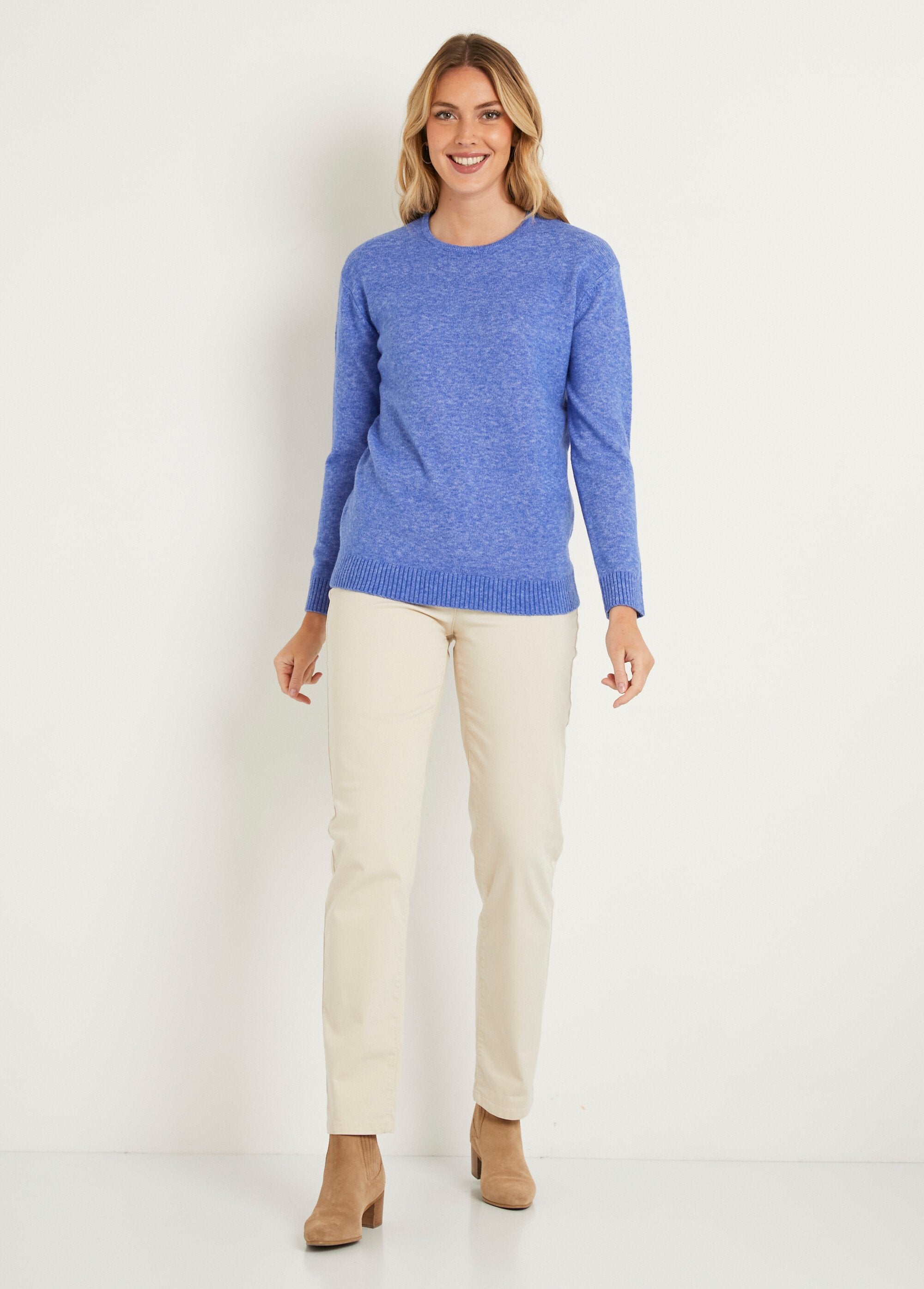 Round-neck_mottled_sweater_with_wool_Blue_SF1_slim