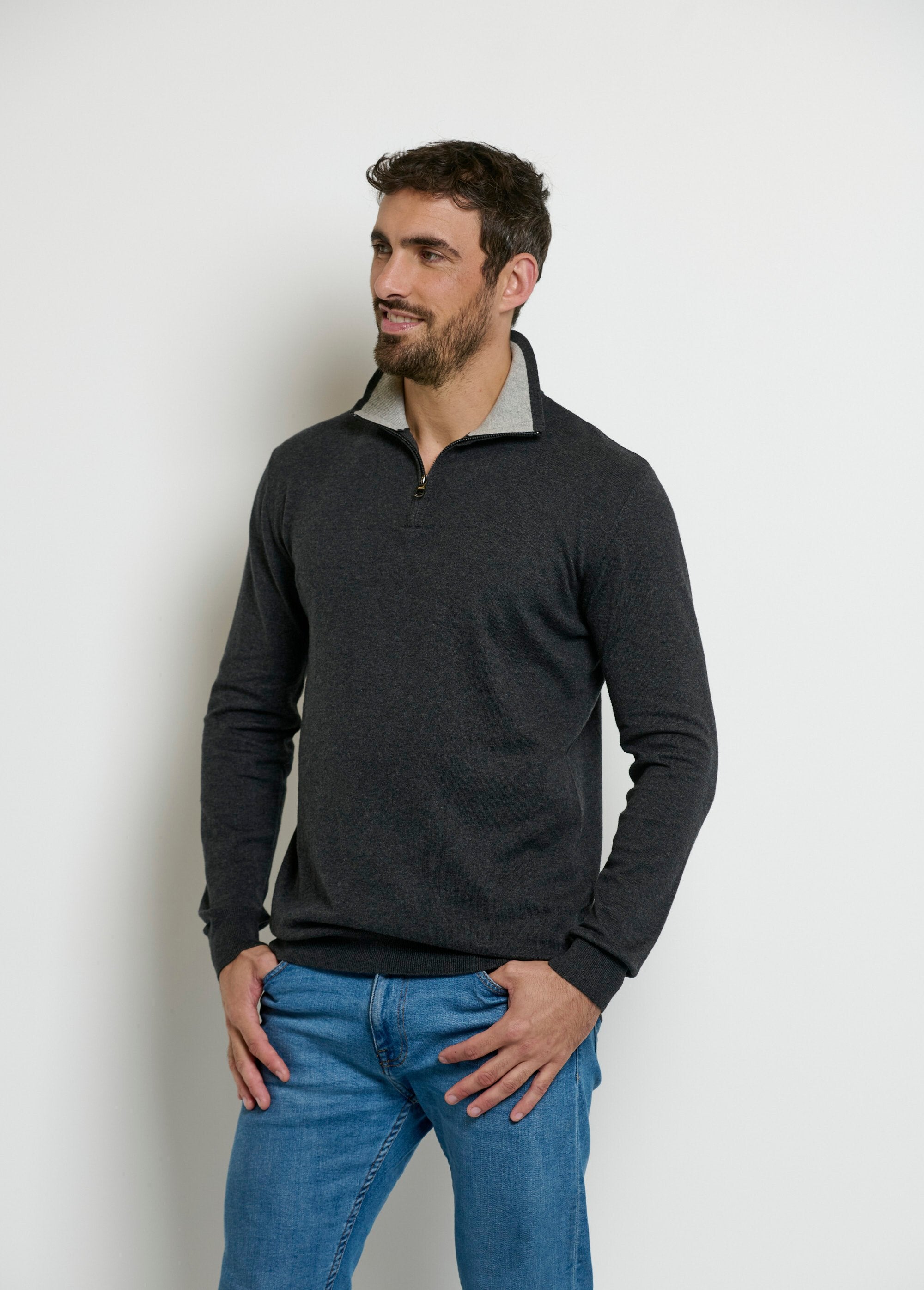 Pull_col_camionneur_zippé_contrastant_Gris_FA1_slim