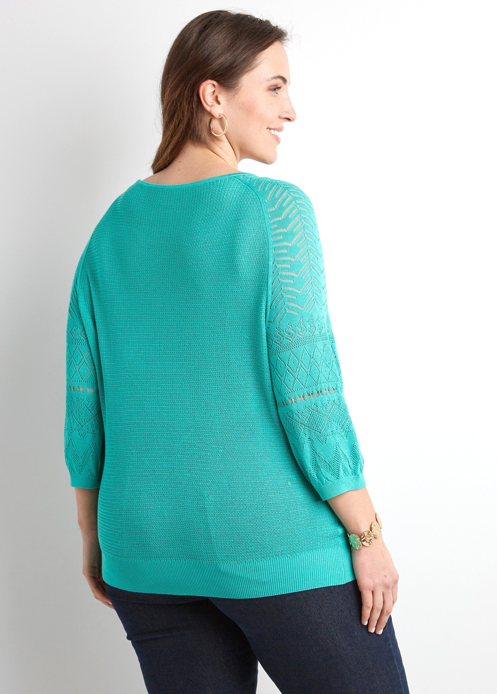 Lightweight_sweater_with_3/4_raglan_sleeves_and_round_neck_Aqua_DO1_curvy