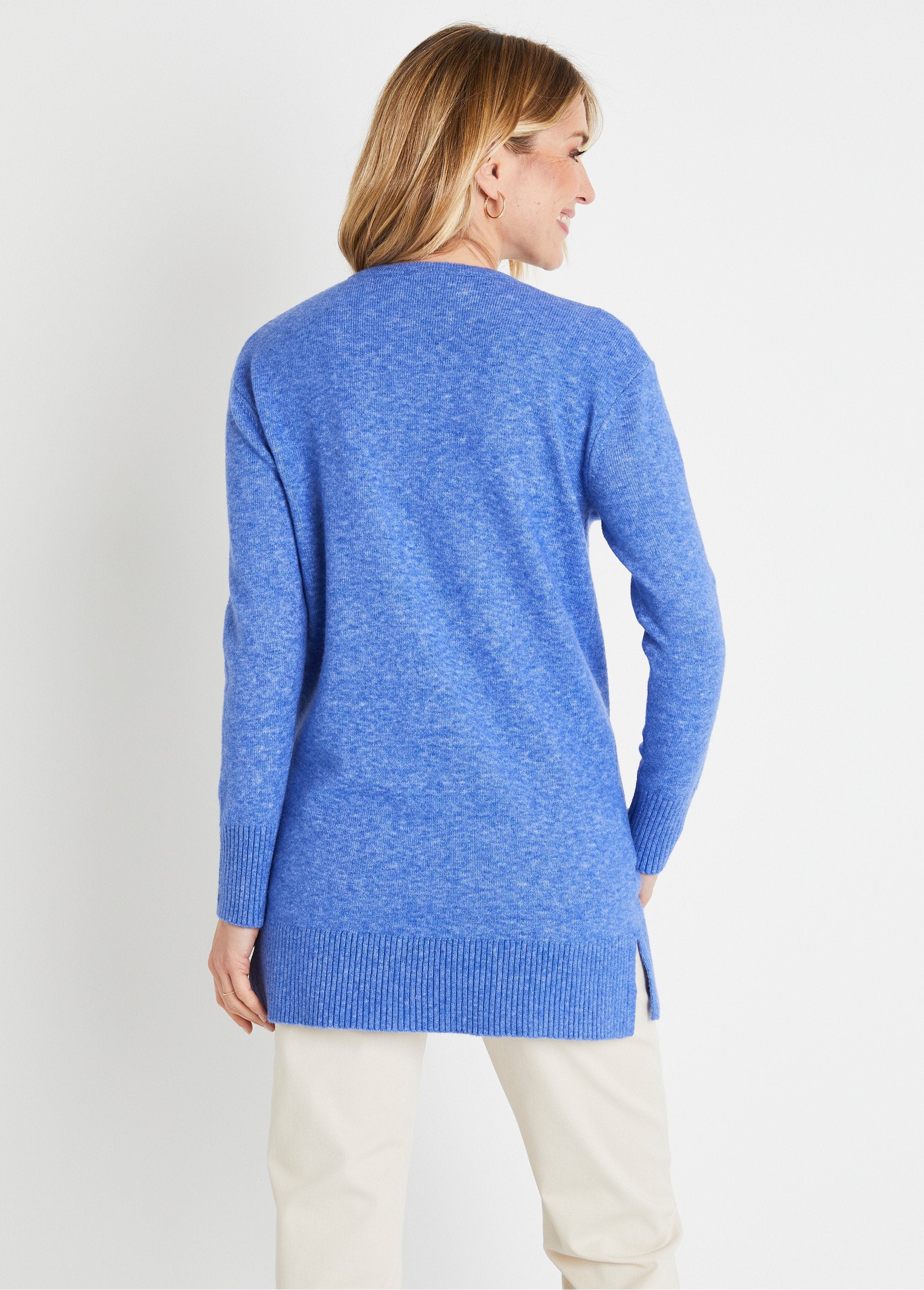 Long_V-neck_mottled_wool_tunic_sweater_Blue_DO1_slim