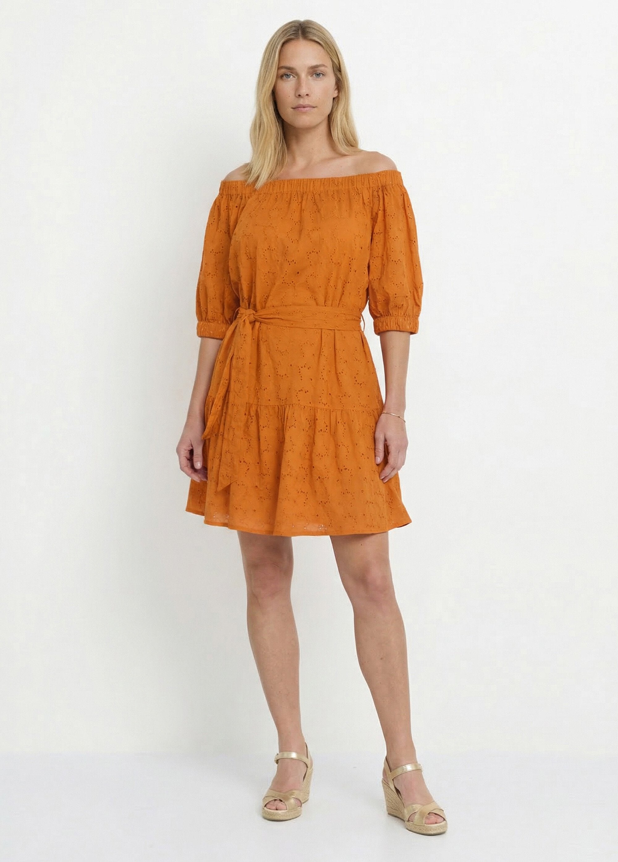 Short_Bardot_collar_dress_with_English_embroidery_Orange__FA1_slim