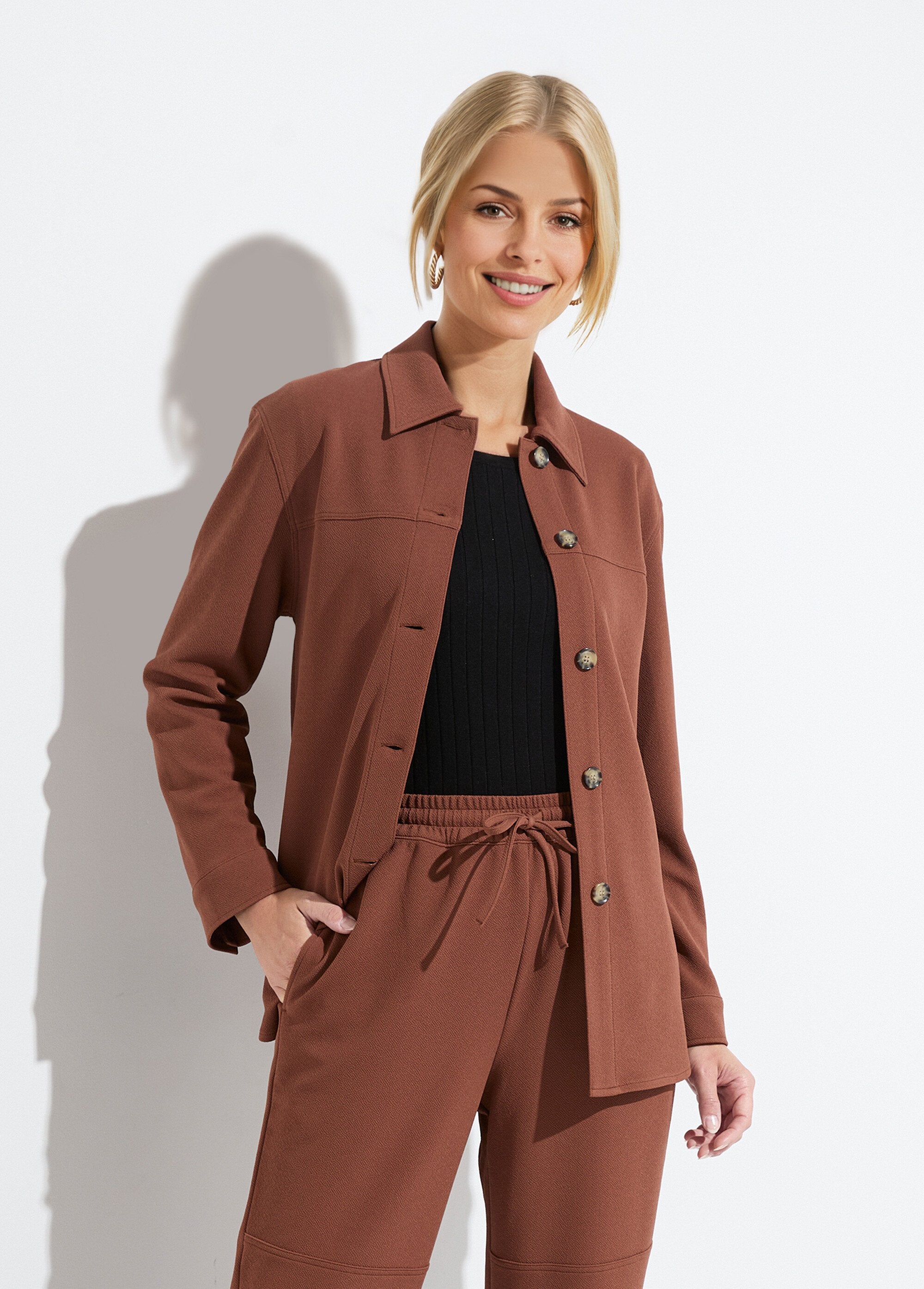 Plain_crepe_knit_buttoned_overshirt_Brown_FA1_slim