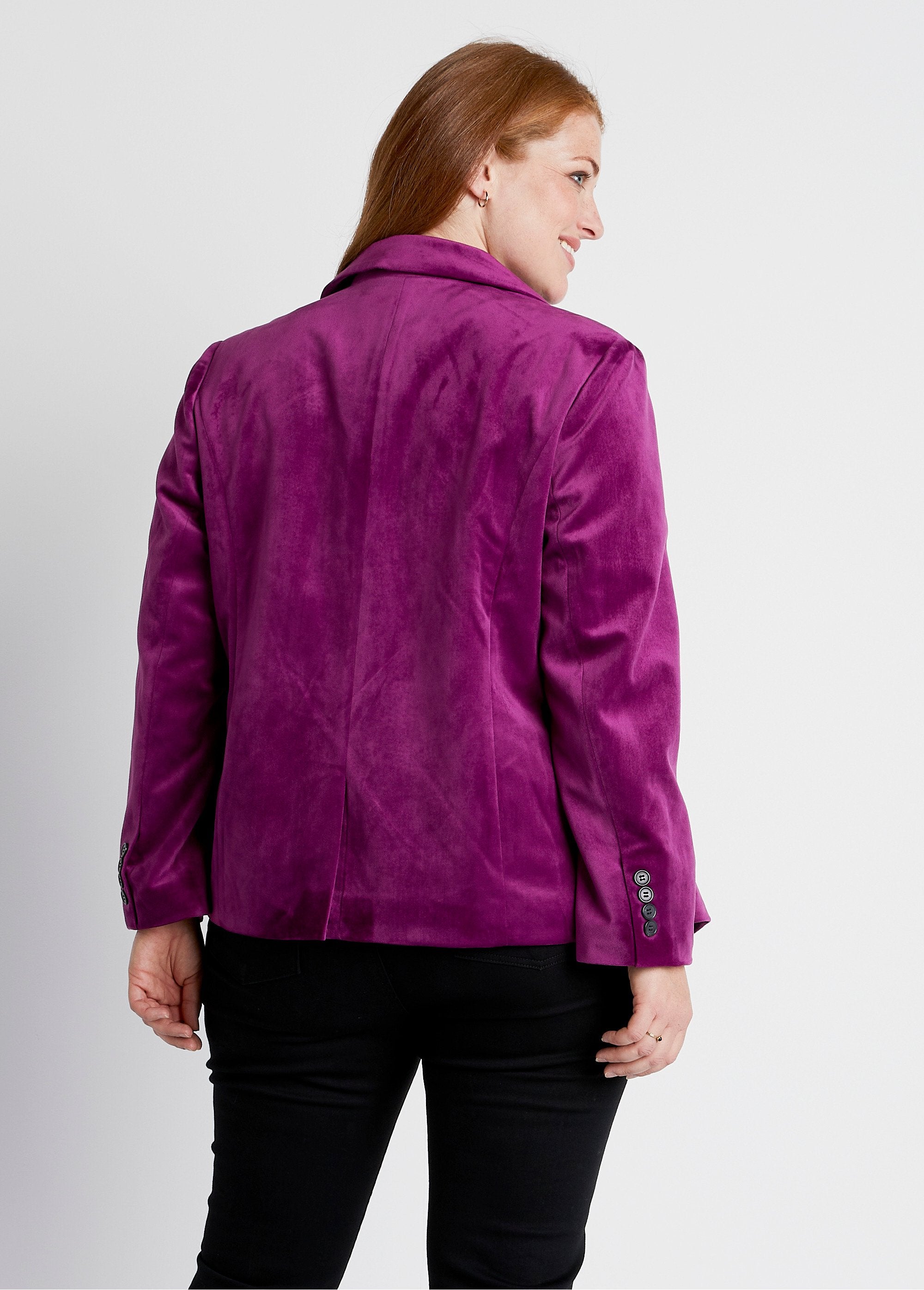 Straight_plain_velvet_blazer_jacket_with_tailored_collar_Purple_DO1_curvy