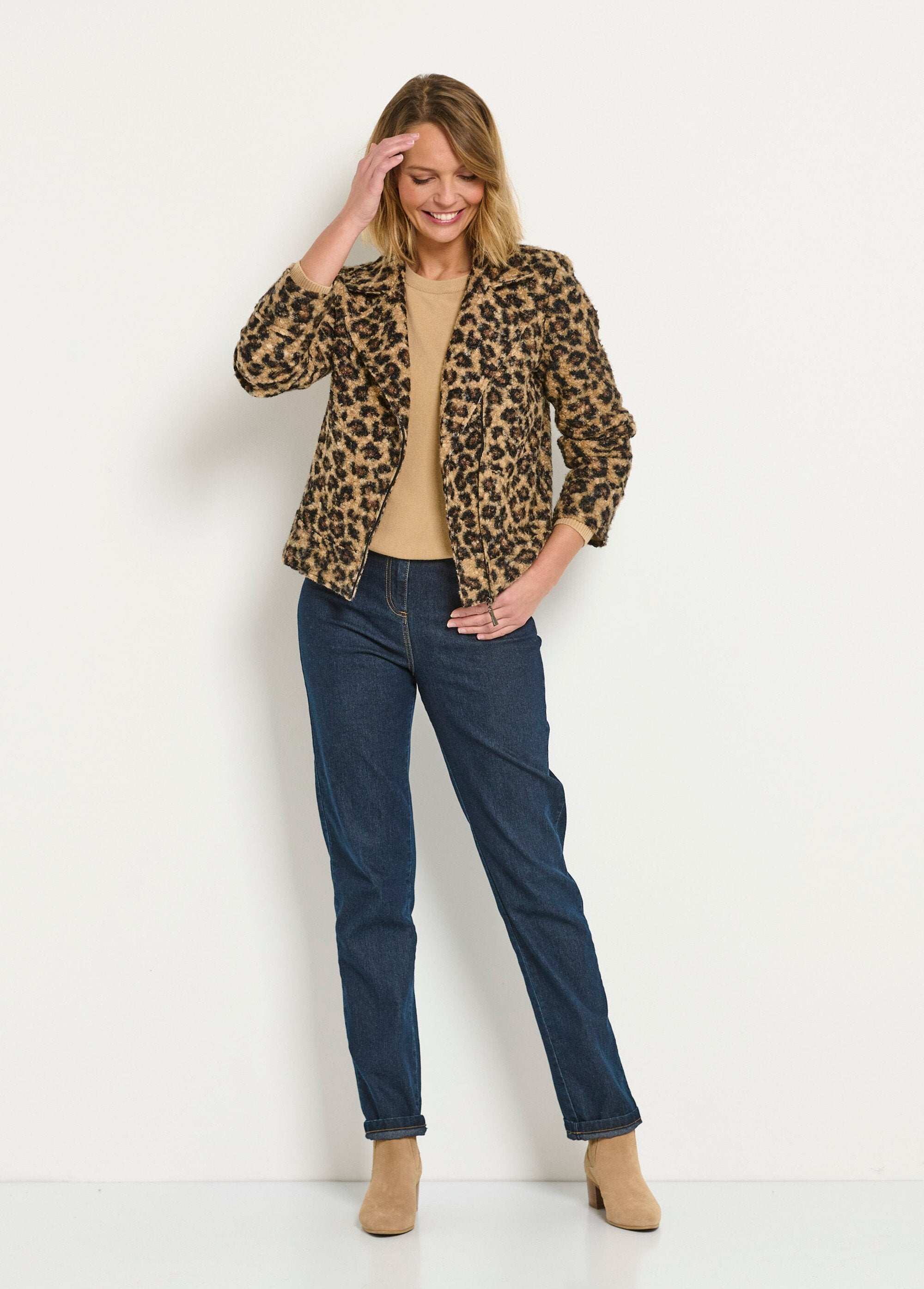 Veste_motard_léopard_aspect_laineux_Leopard_SF1_slim