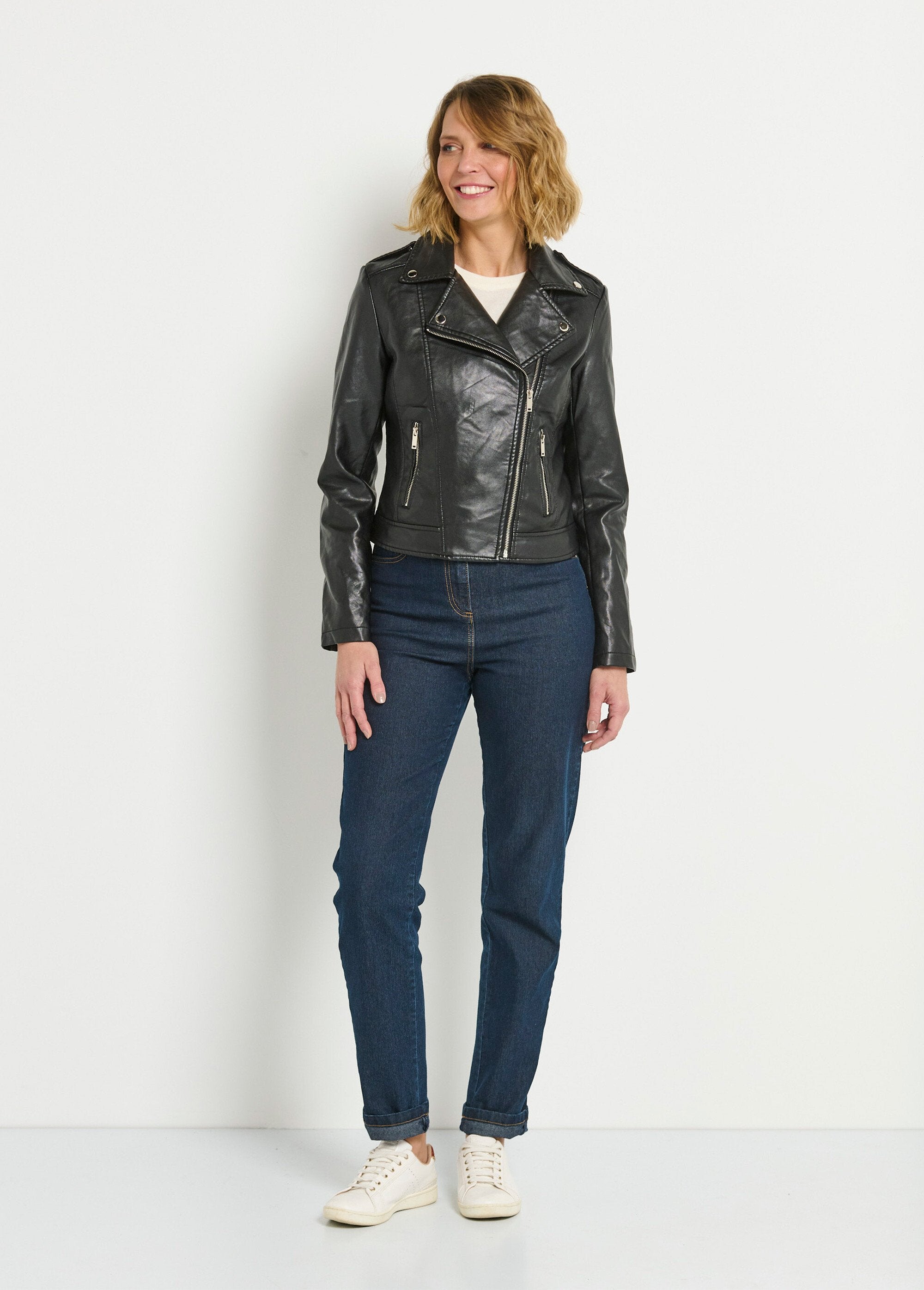 Trendy_zip-up_jacket_in_imitation_leather_Noir_SF1_slim